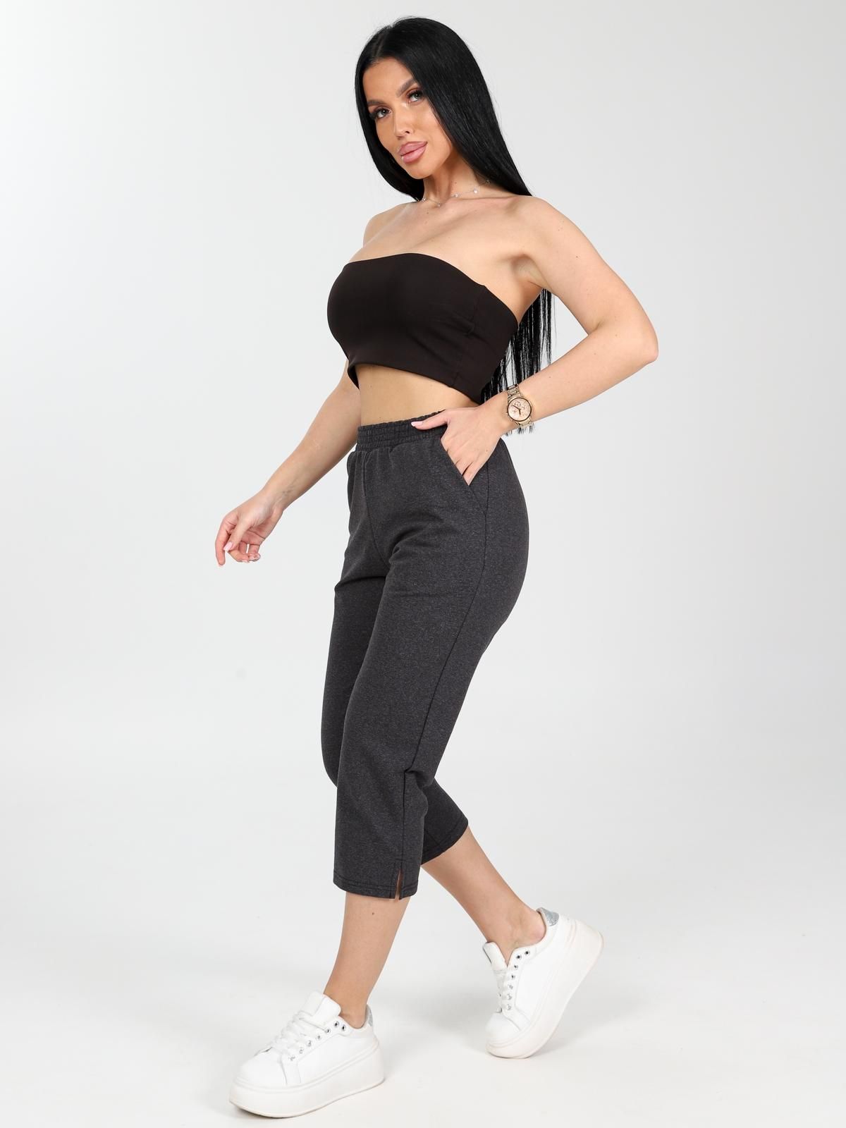 Бриджи трикотажные цвета антрацит Iv-capriz(фото4)