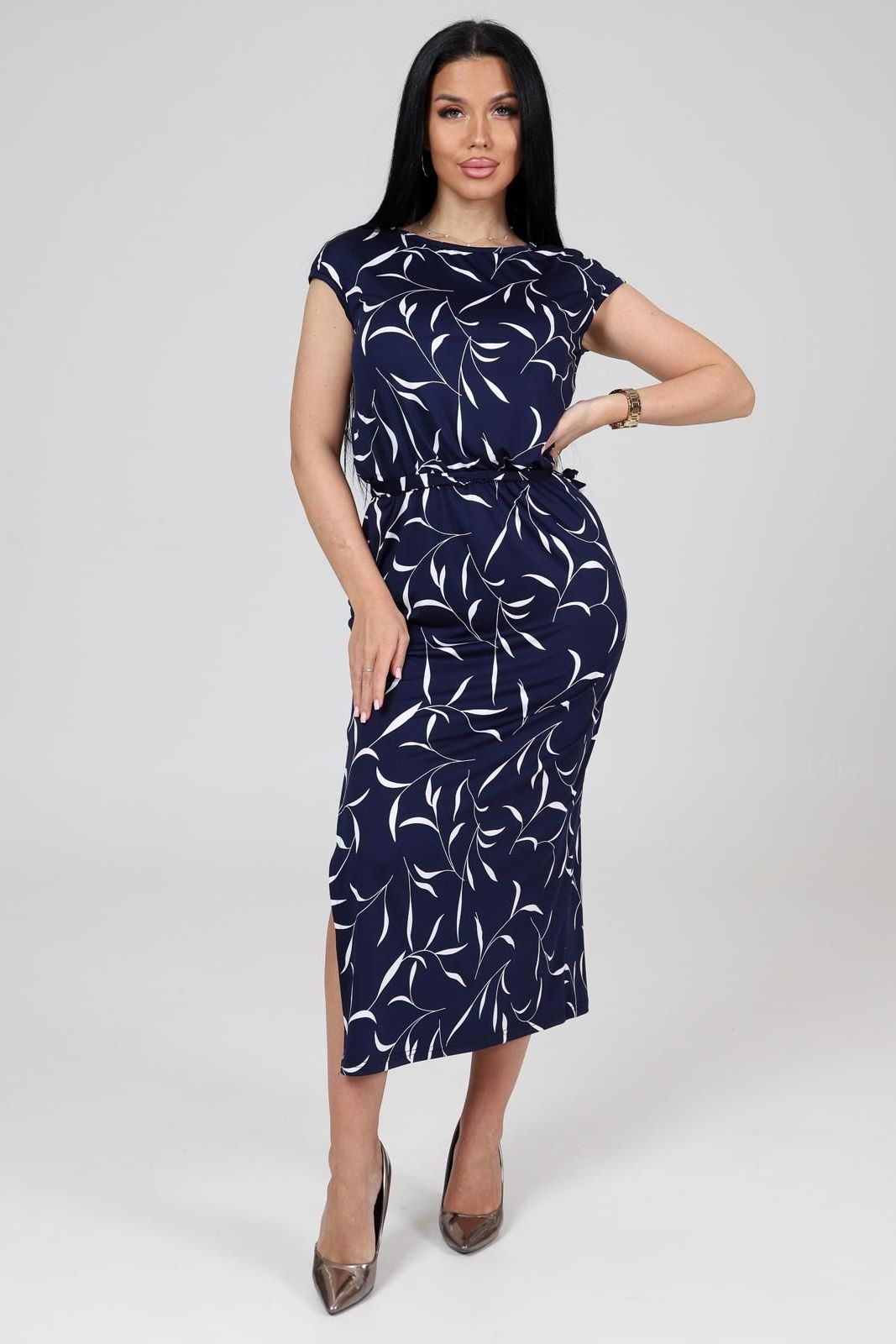 Платье трикотажное с поясом Iv-capriz