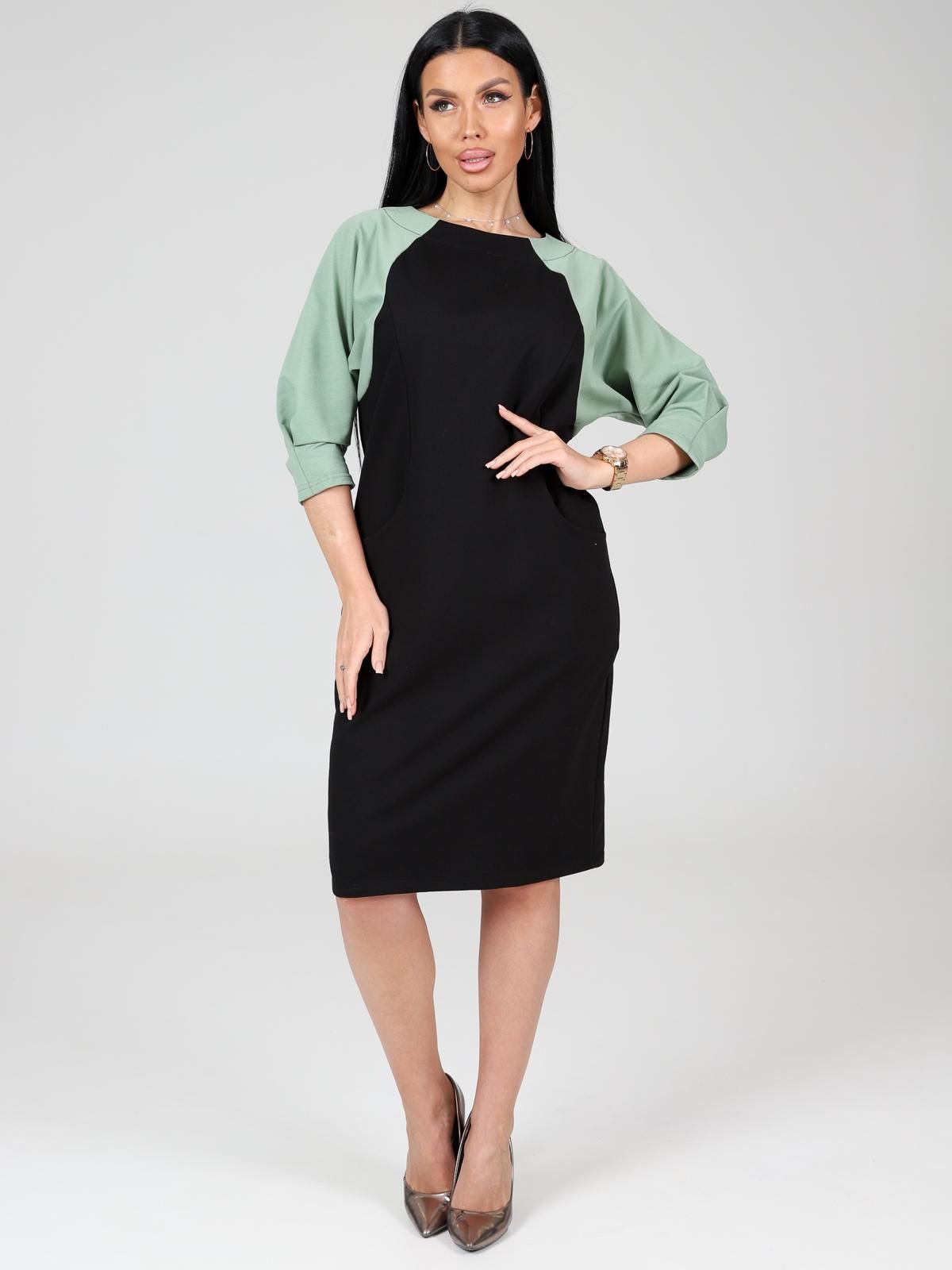 Платье чёрное из футера с карманами Iv-capriz(фото7)