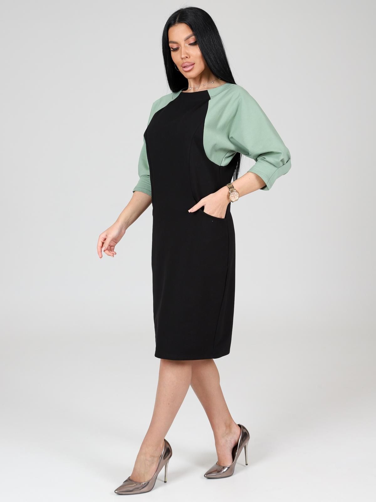 Платье чёрное из футера с карманами Iv-capriz(фото5)