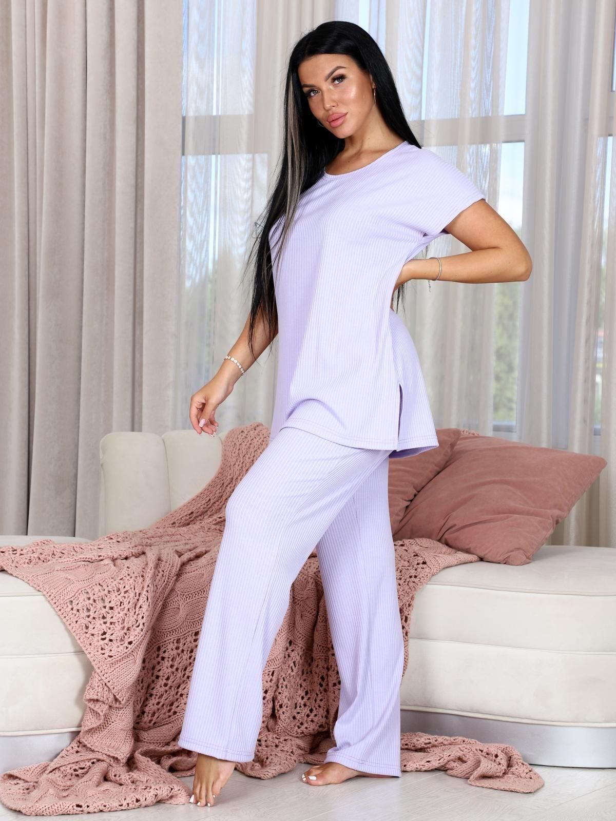 Пижама трикотажная сиреневая с брюками Iv-capriz(фото6)