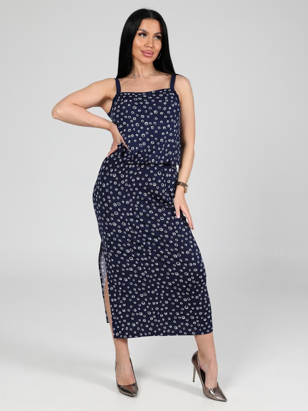 Платье трикотажное с принтом Iv-capriz(фото2)