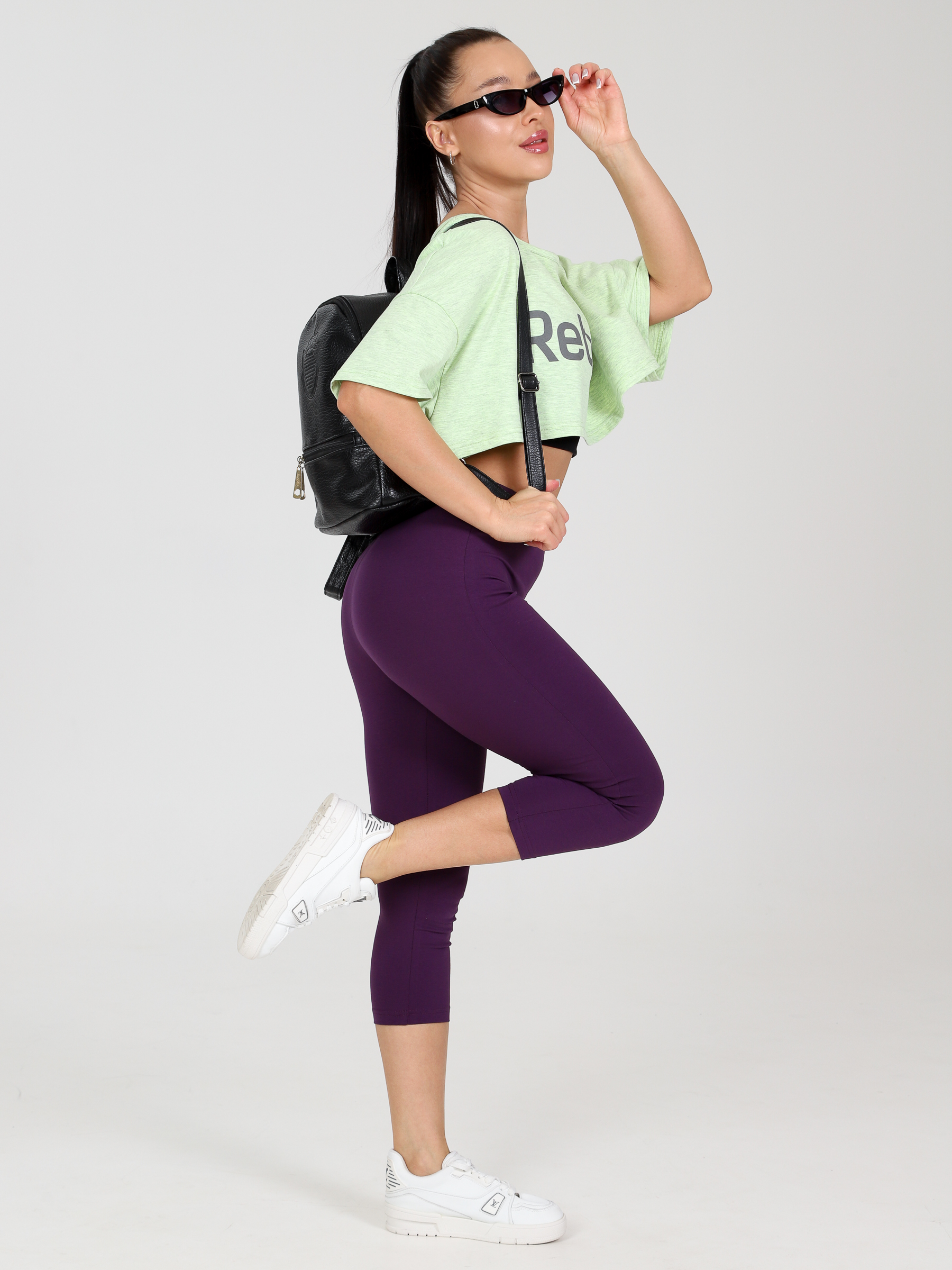 Бриджи трикотажные в цвете баклажан Iv-capriz(фото2)