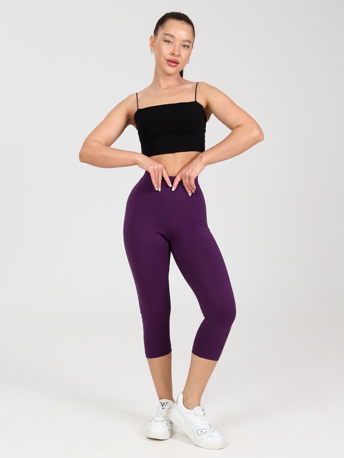 Бриджи трикотажные в цвете баклажан Iv-capriz(фото3)