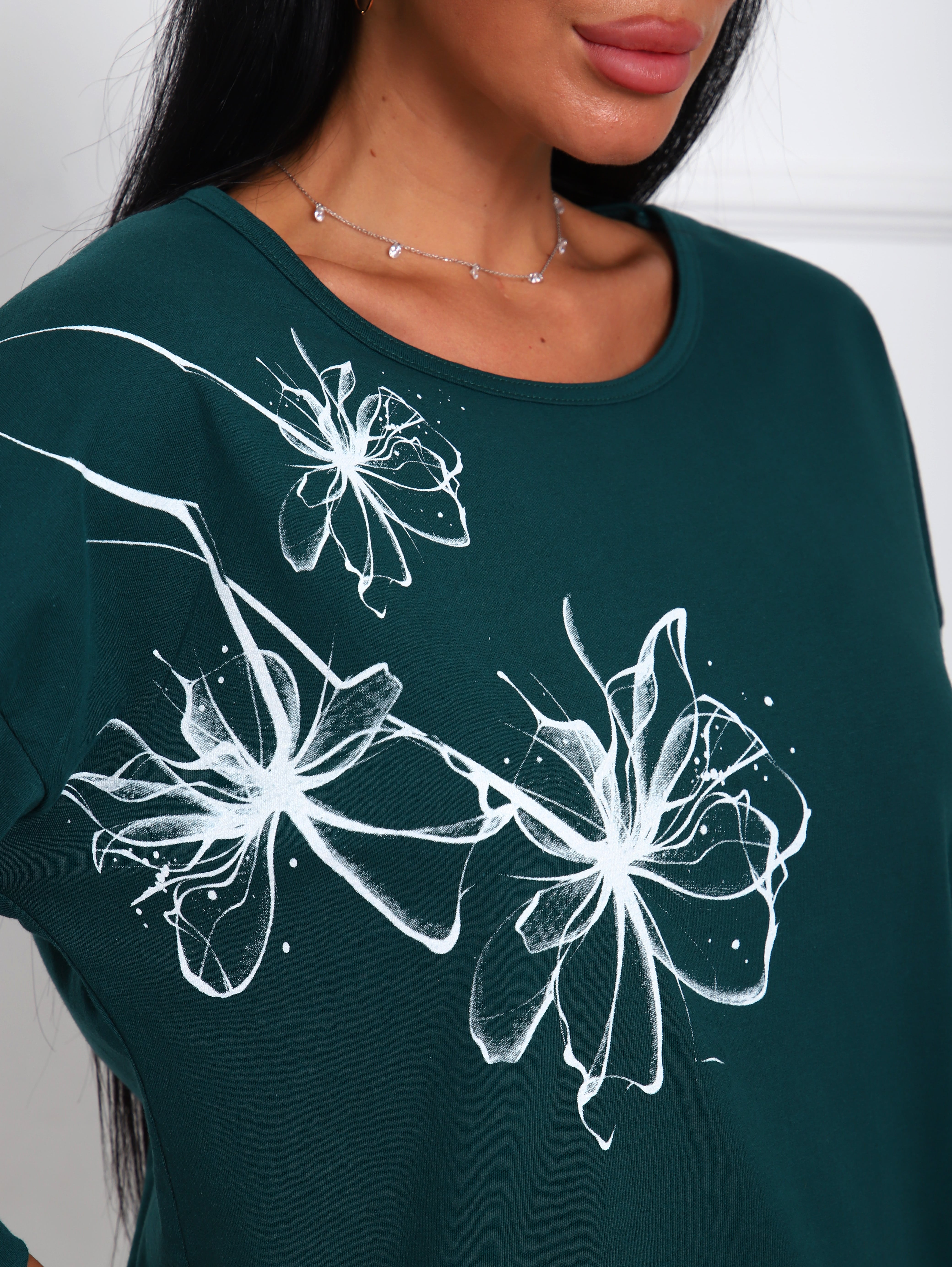 Футболка трикотажная изумрудного цвета Iv-capriz(фото4)