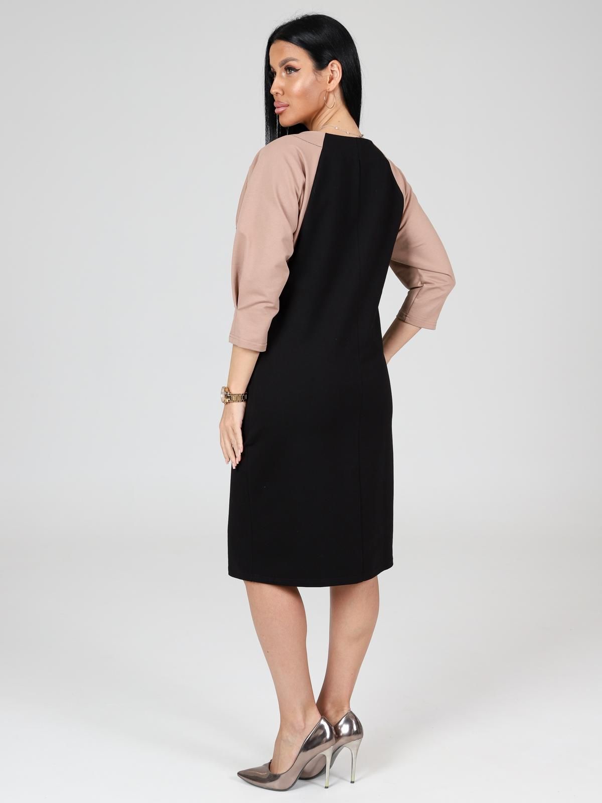 Платье чёрное из футера с карманами Iv-capriz(фото8)