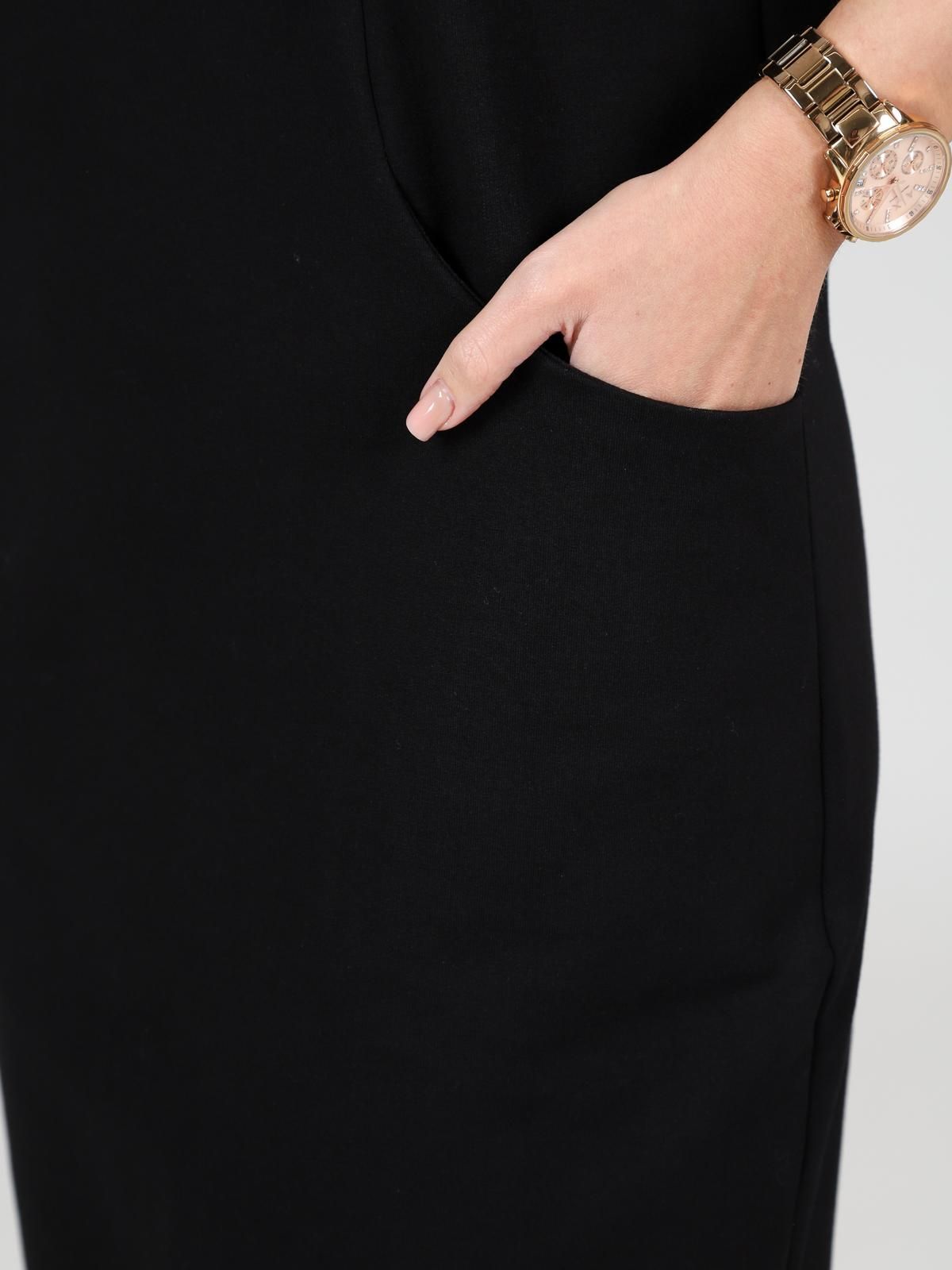 Платье чёрное из футера с карманами Iv-capriz(фото6)