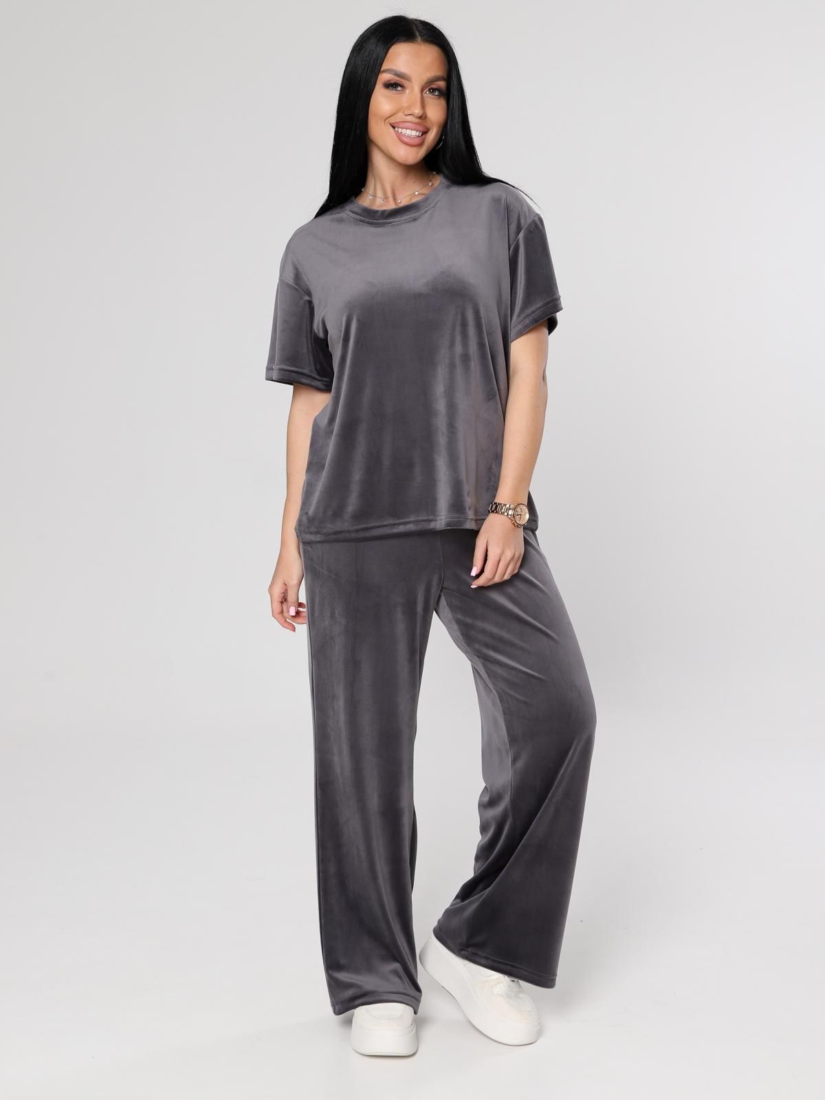 Костюм велюровый серый с брюками Iv-capriz(фото7)