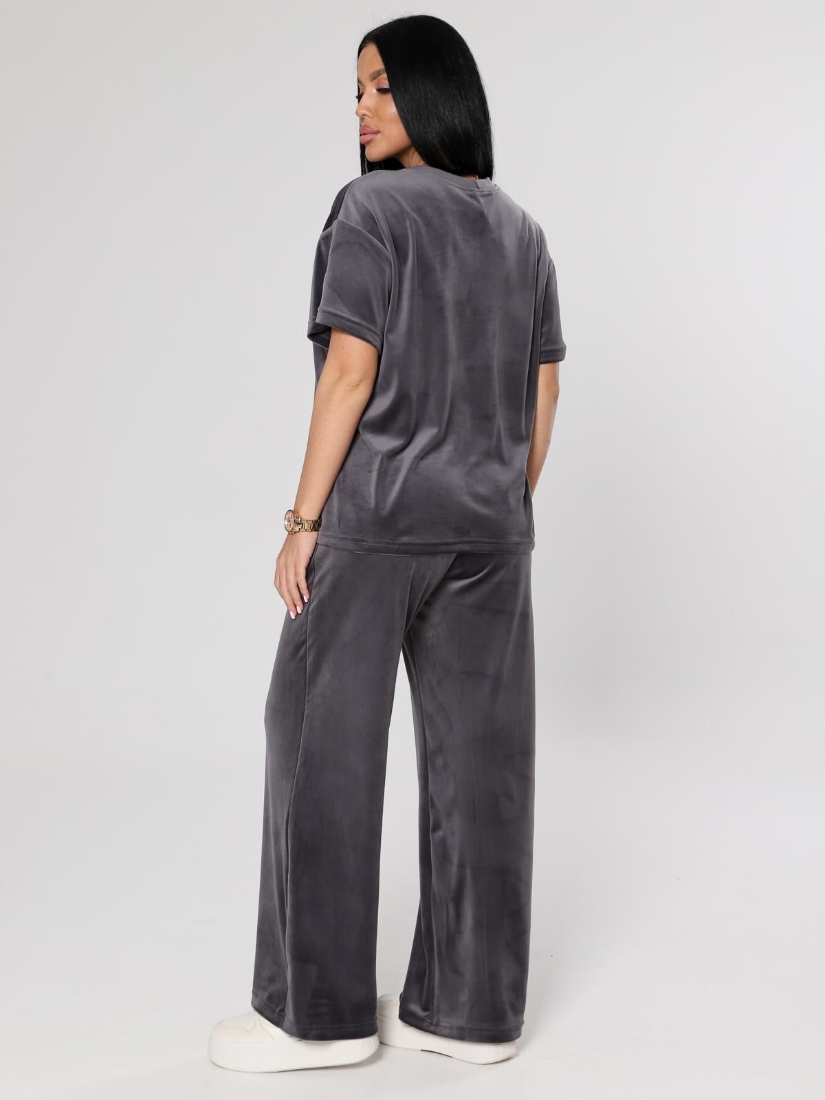 Костюм велюровый серый с брюками Iv-capriz(фото8)