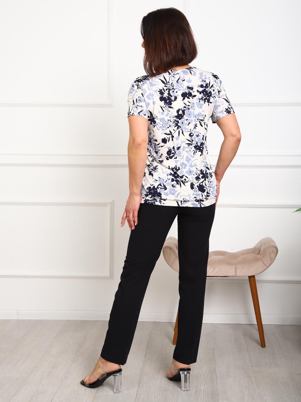 Футболка трикотажная бежевая с принтом Iv-capriz(фото6)