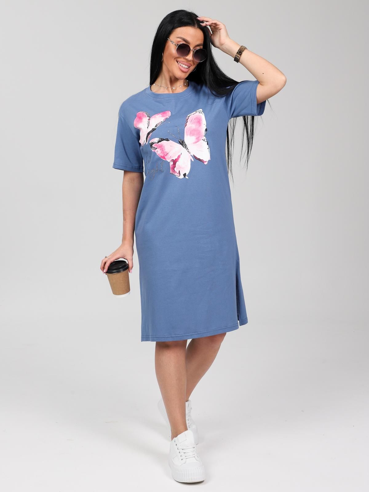 Платье домашнее трикотажное с принтом Iv-capriz(фото3)