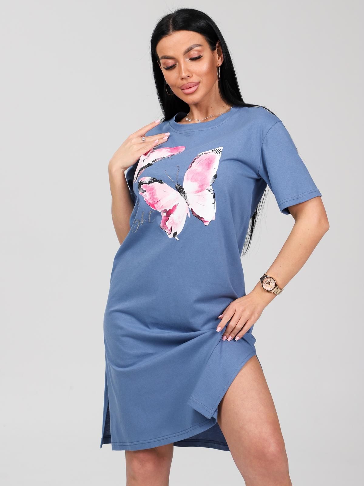 Платье домашнее трикотажное с принтом Iv-capriz(фото4)