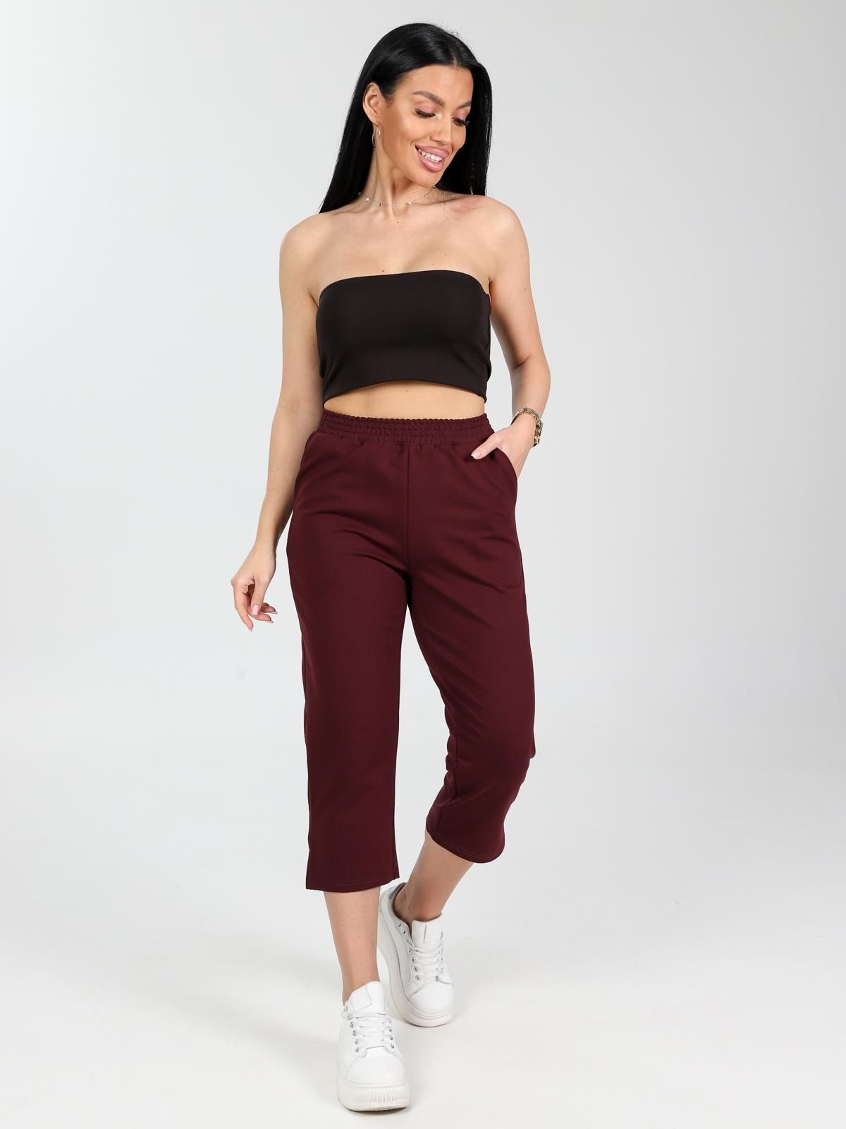 Бриджи трикотажные в винном цвете Iv-capriz(фото7)