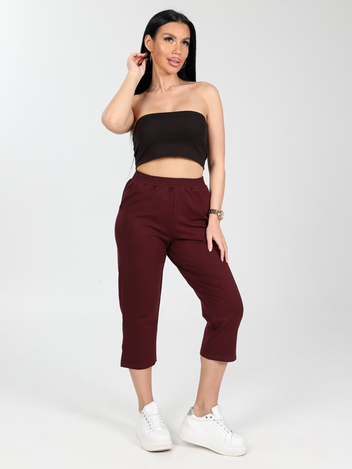 Бриджи трикотажные в винном цвете Iv-capriz(фото2)