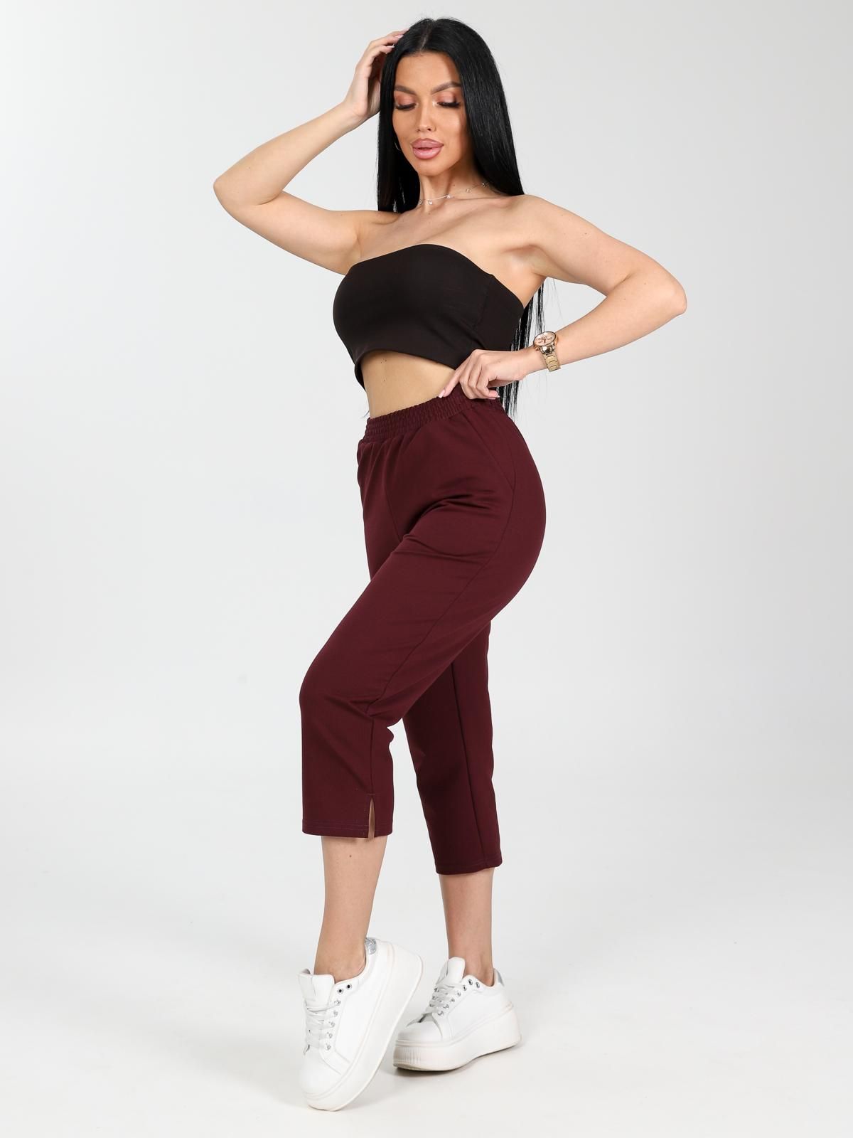 Бриджи трикотажные в винном цвете Iv-capriz(фото4)