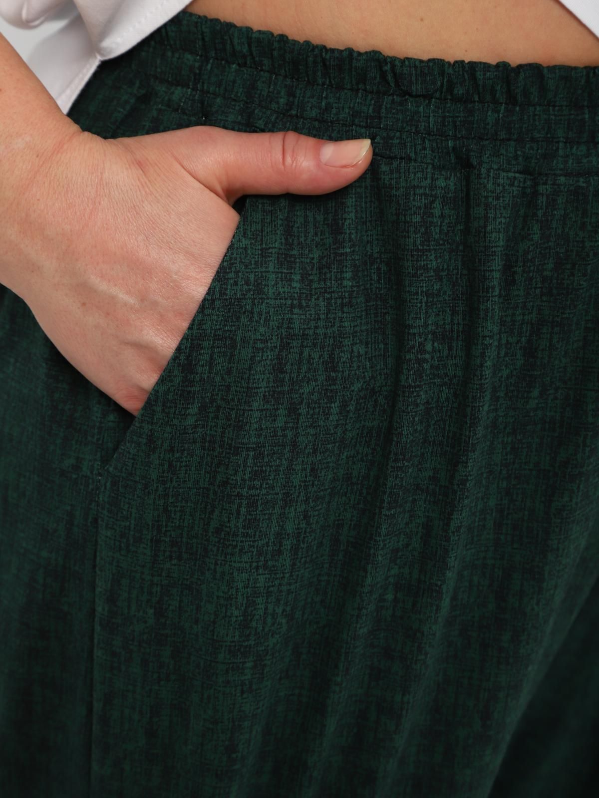 Бриджи из хлопка изумрудного цвета Iv-capriz(фото4)