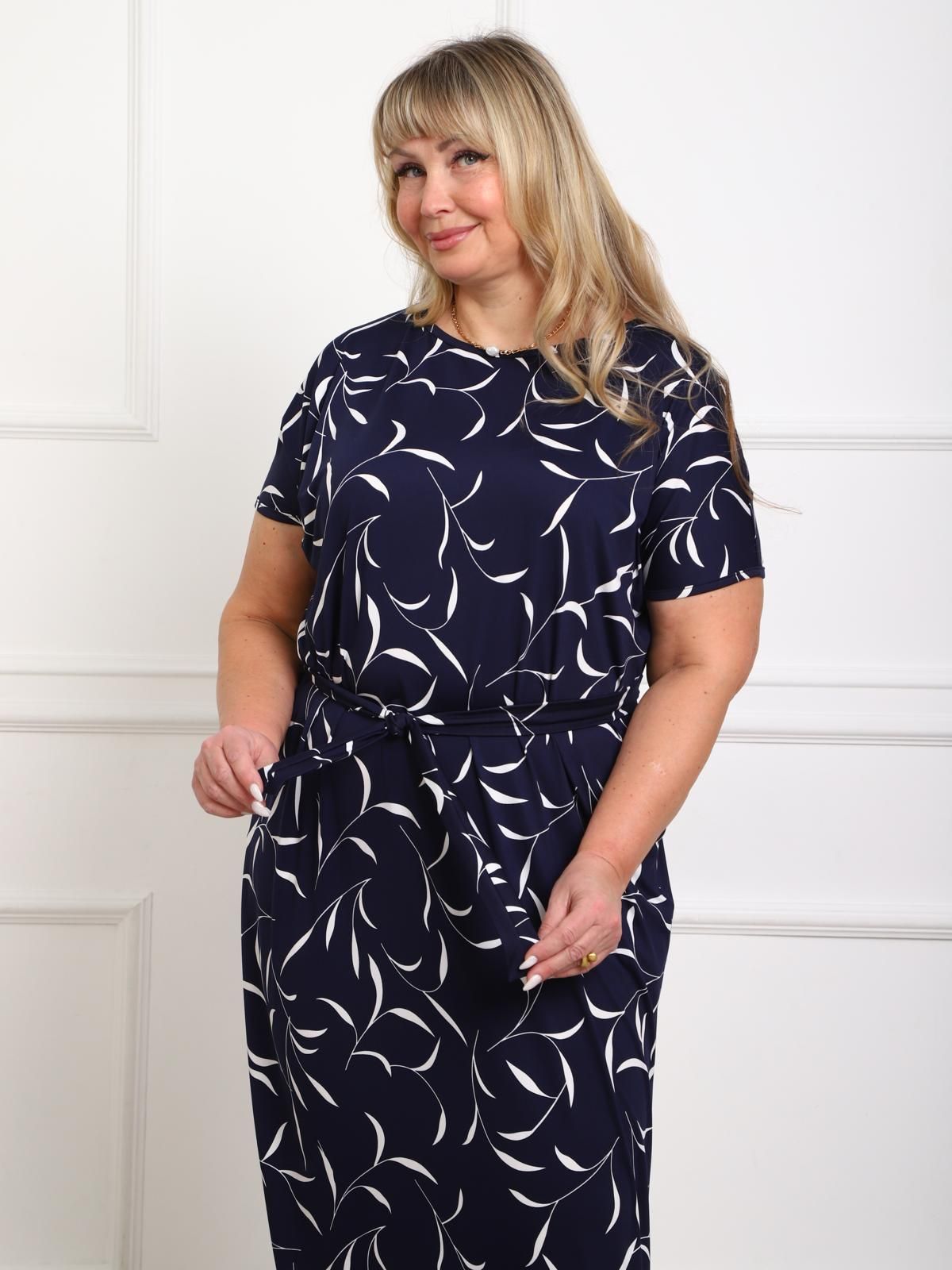 Платье трикотажное с поясом Iv-capriz(фото3)