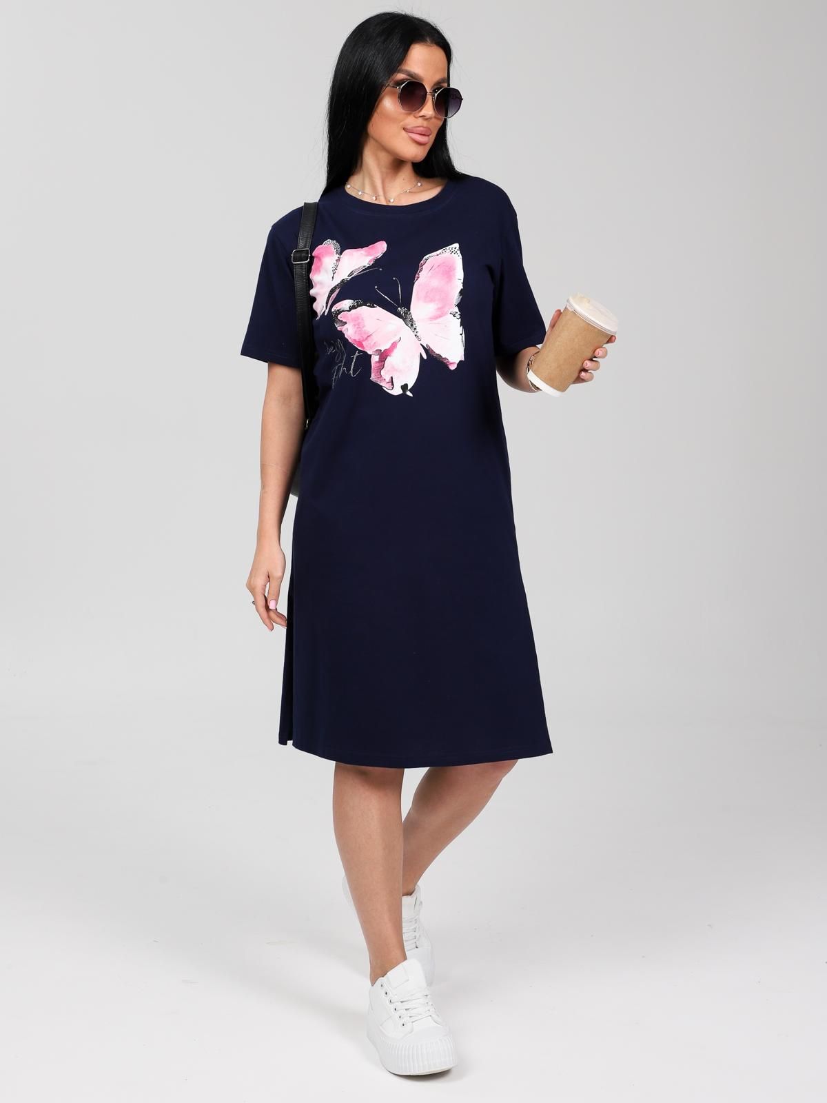 Платье домашнее трикотажное с принтом Iv-capriz(фото3)