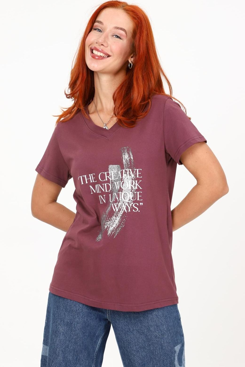 Футболка трикотажная лилового цвета Iv-capriz