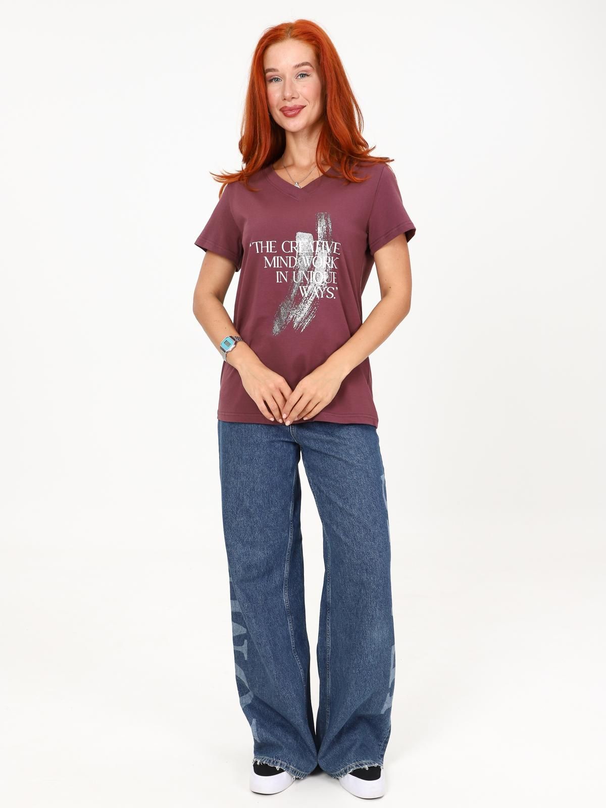 Футболка трикотажная лилового цвета Iv-capriz(фото7)