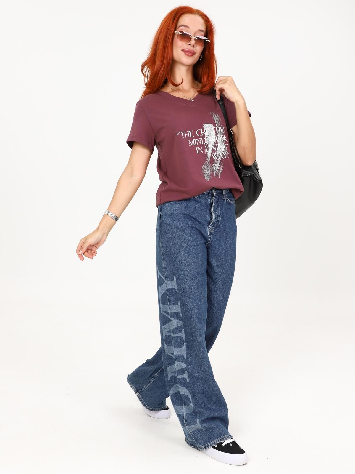 Футболка трикотажная лилового цвета Iv-capriz(фото5)