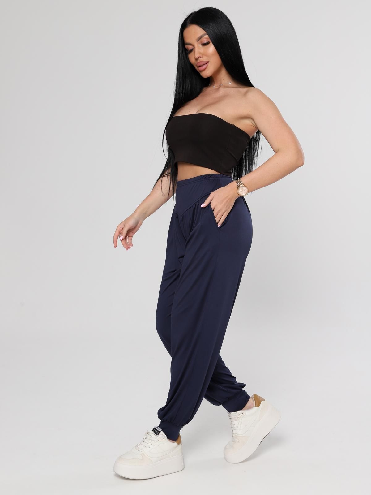 Брюки спортивные тёмно-синие Iv-capriz(фото7)