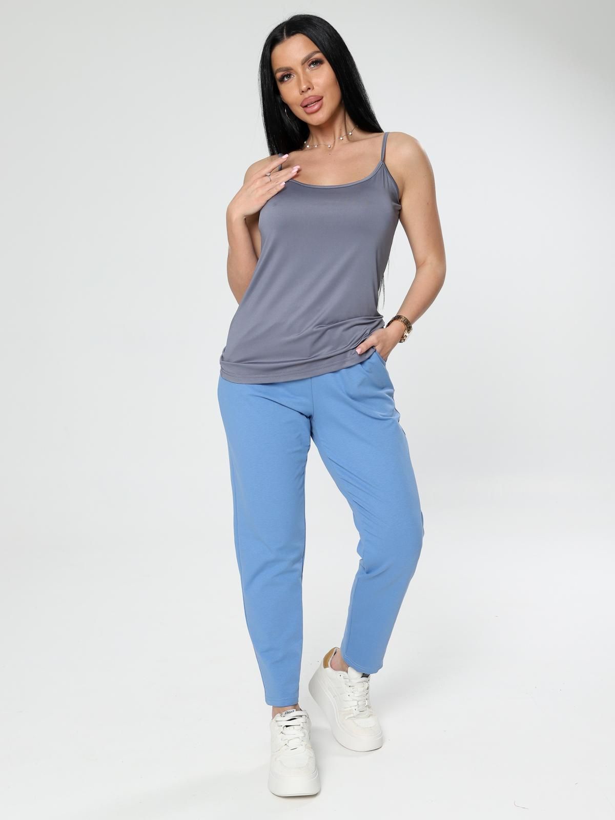 Топ трикотажный в сером цвете Iv-capriz(фото4)