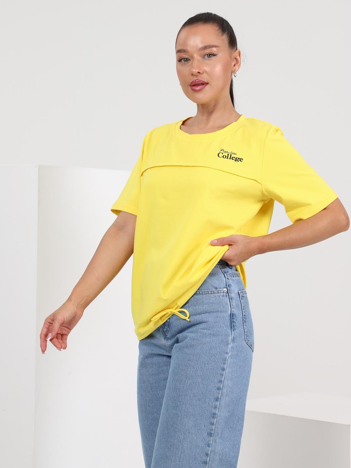 Футболка трикотажная жёлтого цвета Iv-capriz(фото3)