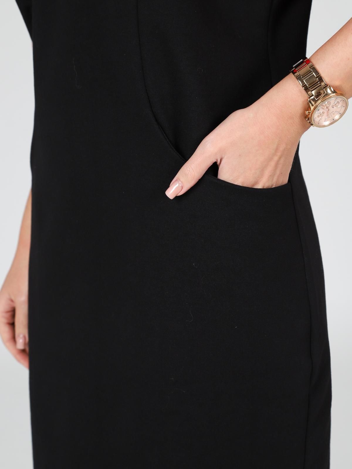 Платье чёрное из футера с карманами Iv-capriz(фото7)