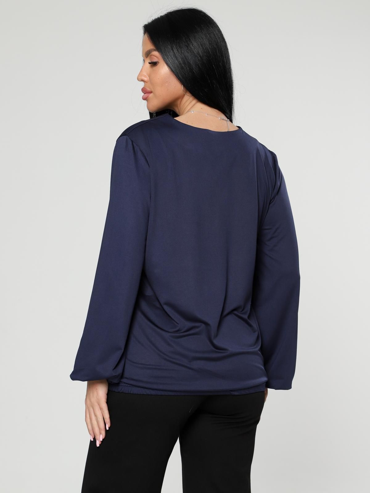 Блузка трикотажная тёмно-синяя Iv-capriz(фото8)