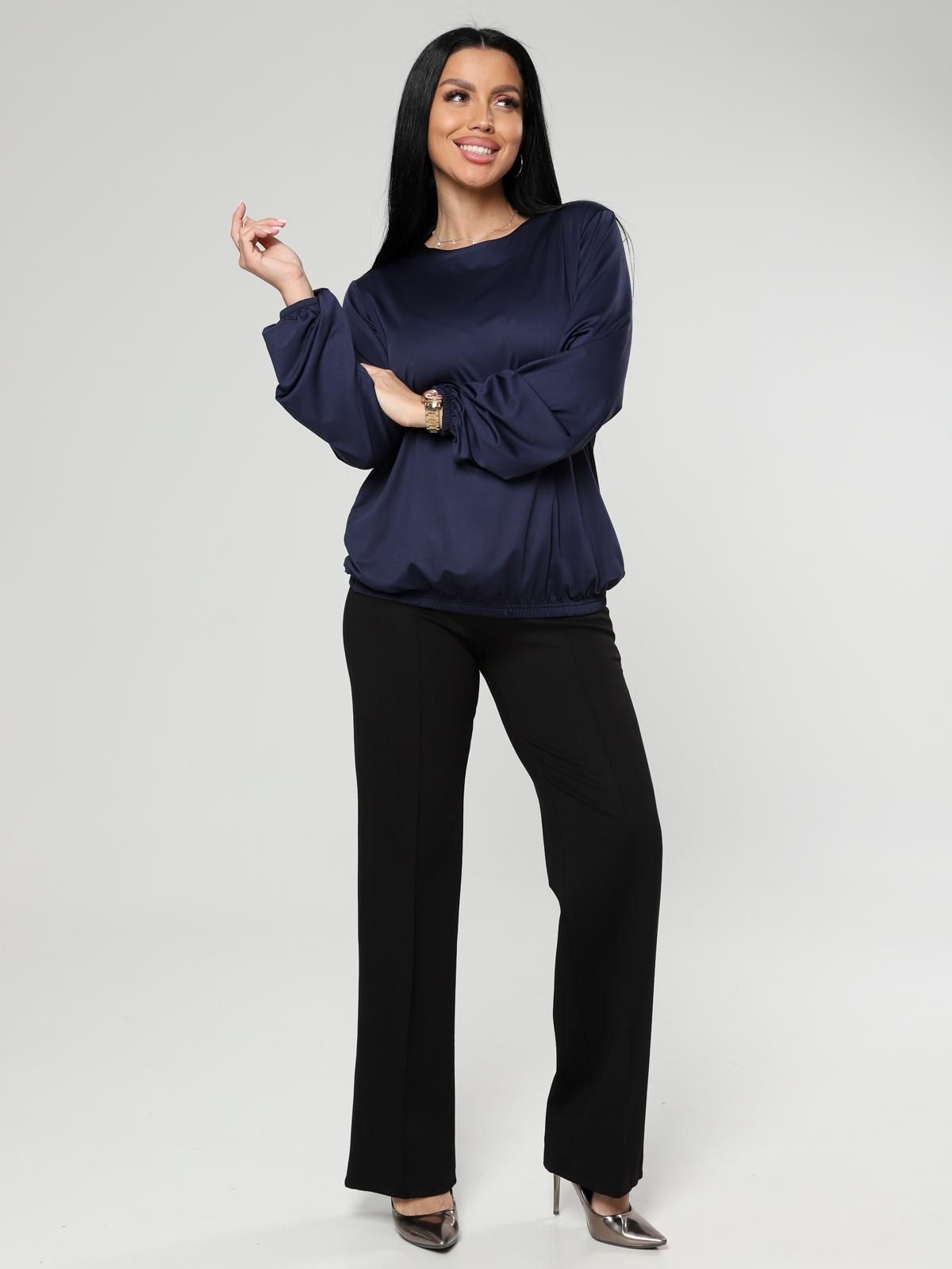 Блузка трикотажная тёмно-синяя Iv-capriz(фото7)