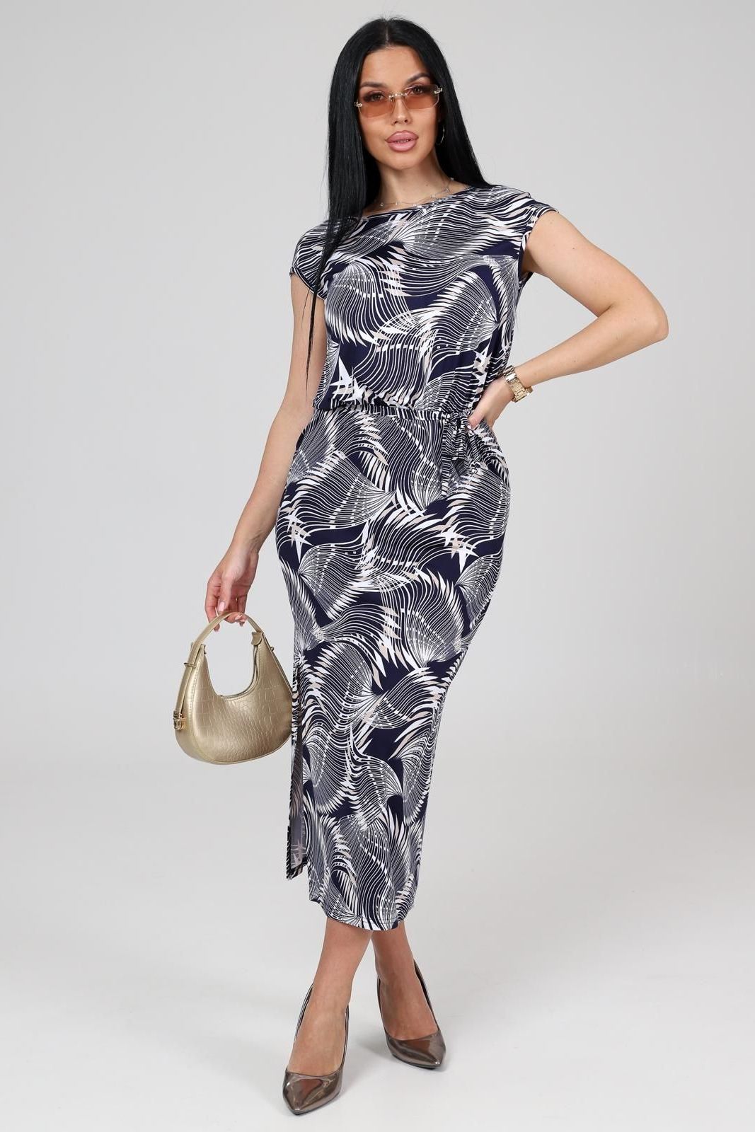 Платье трикотажное с поясом Iv-capriz