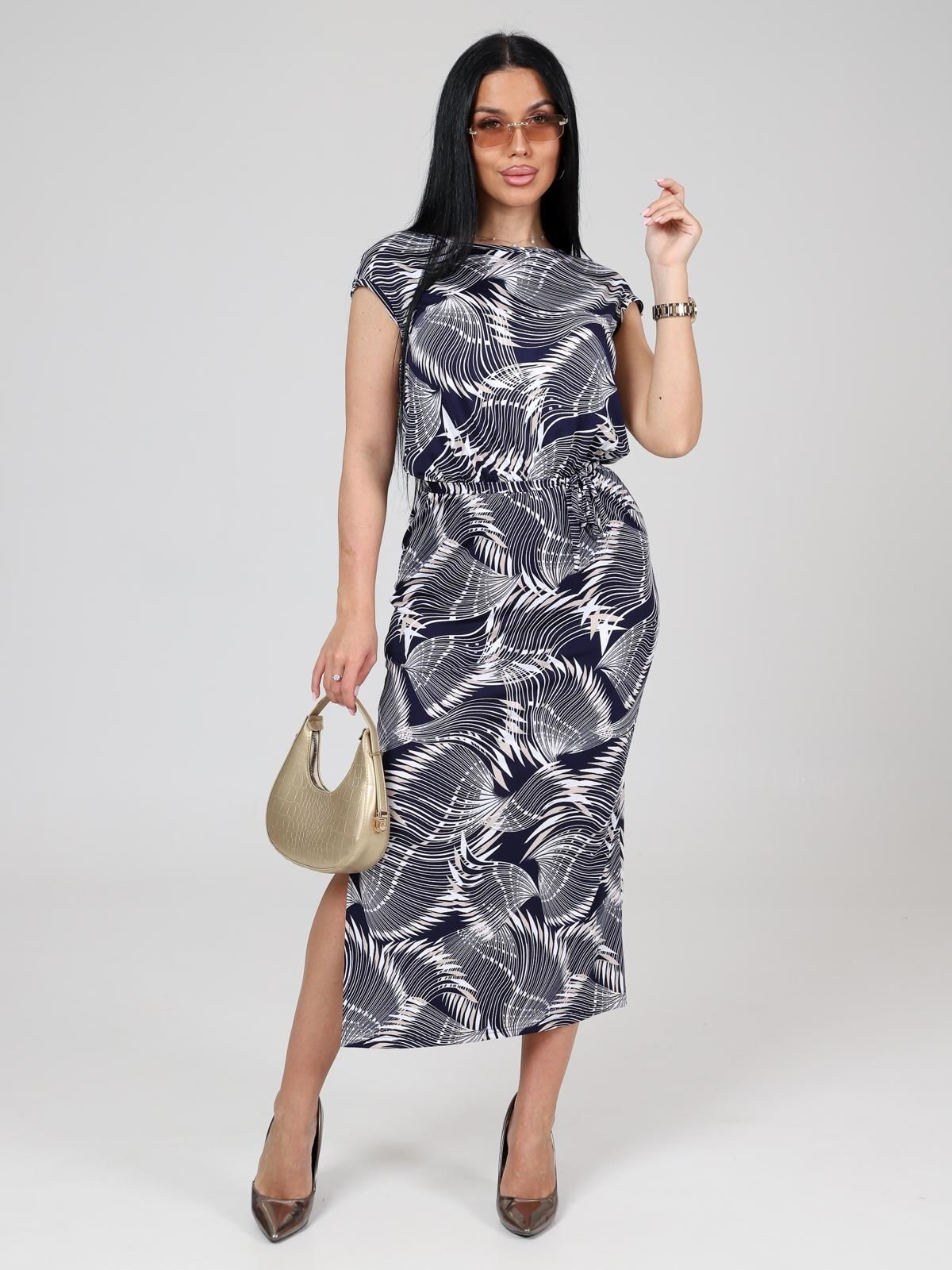 Платье трикотажное с поясом Iv-capriz(фото7)