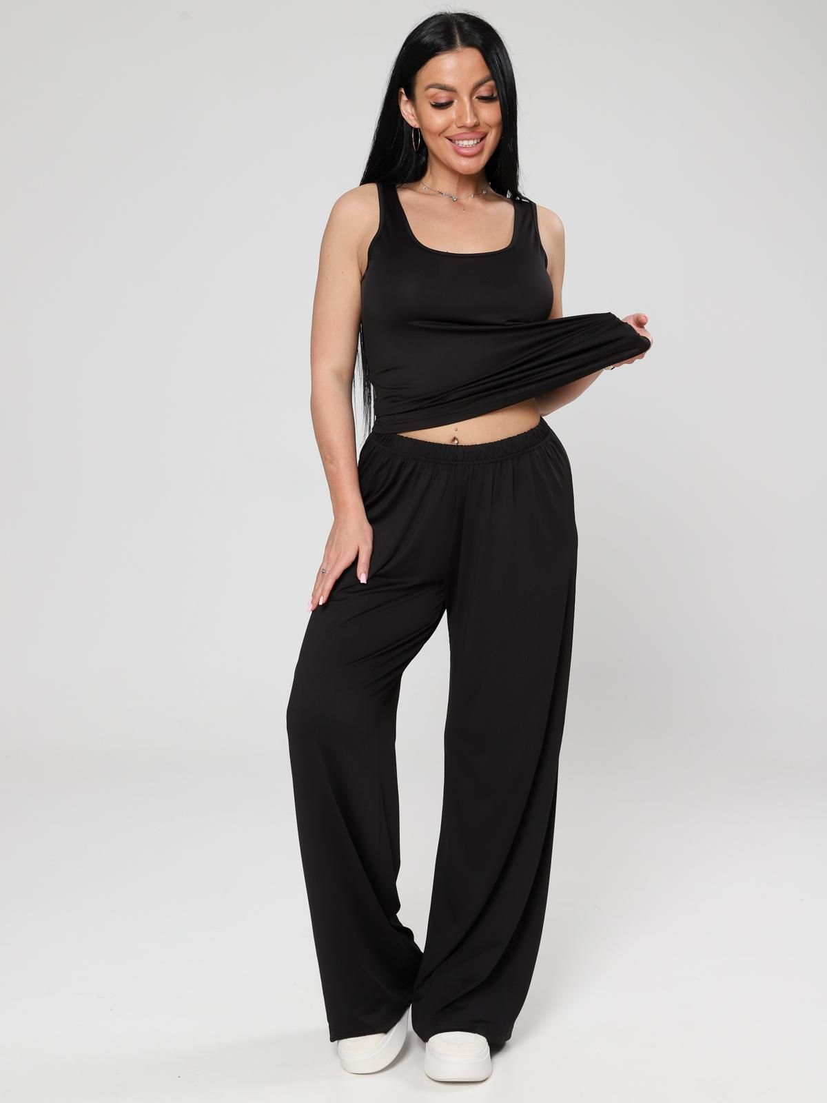 Костюм трикотажный чёрный с брюками Iv-capriz(фото5)