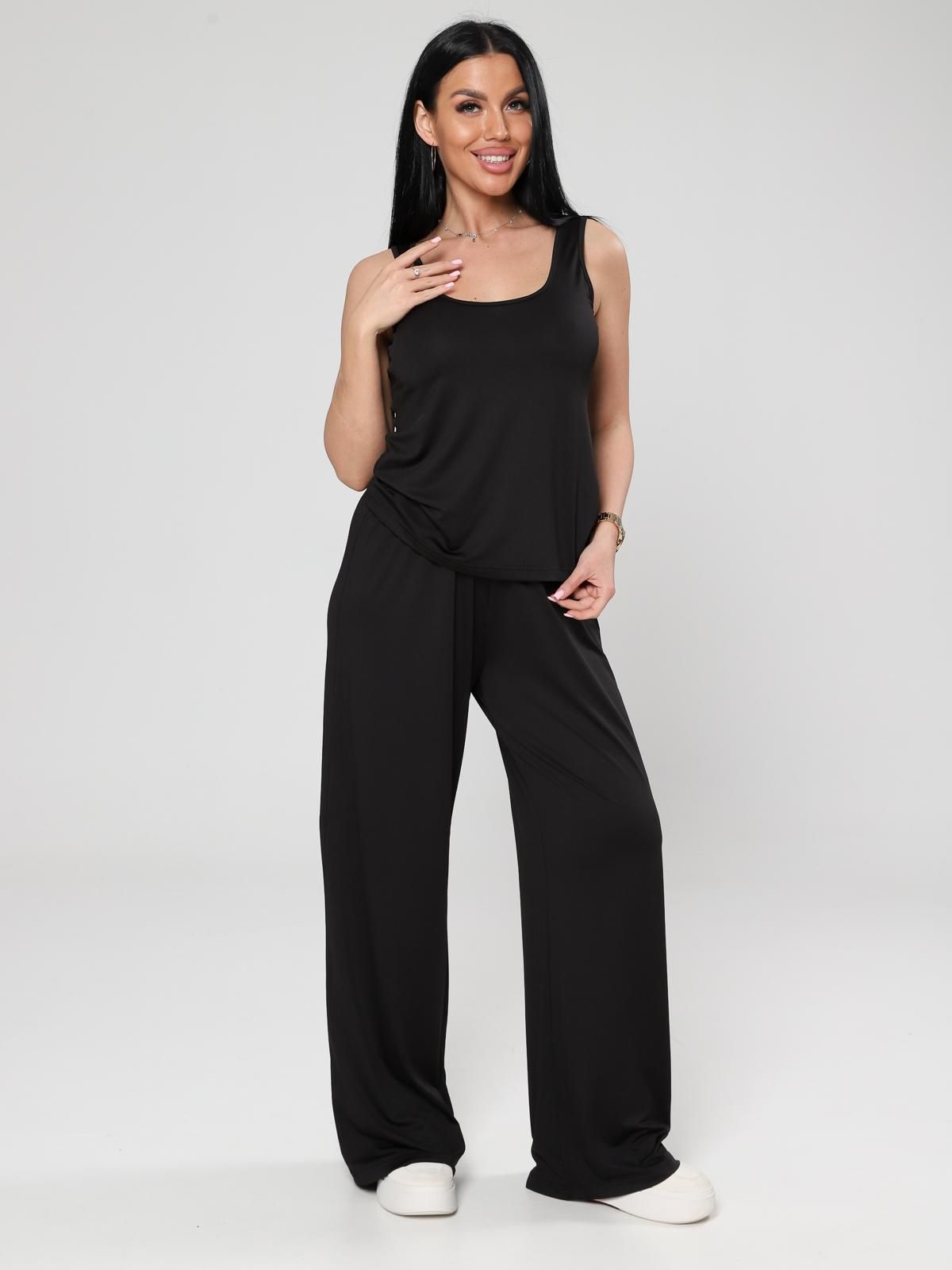 Костюм трикотажный чёрный с брюками Iv-capriz(фото2)