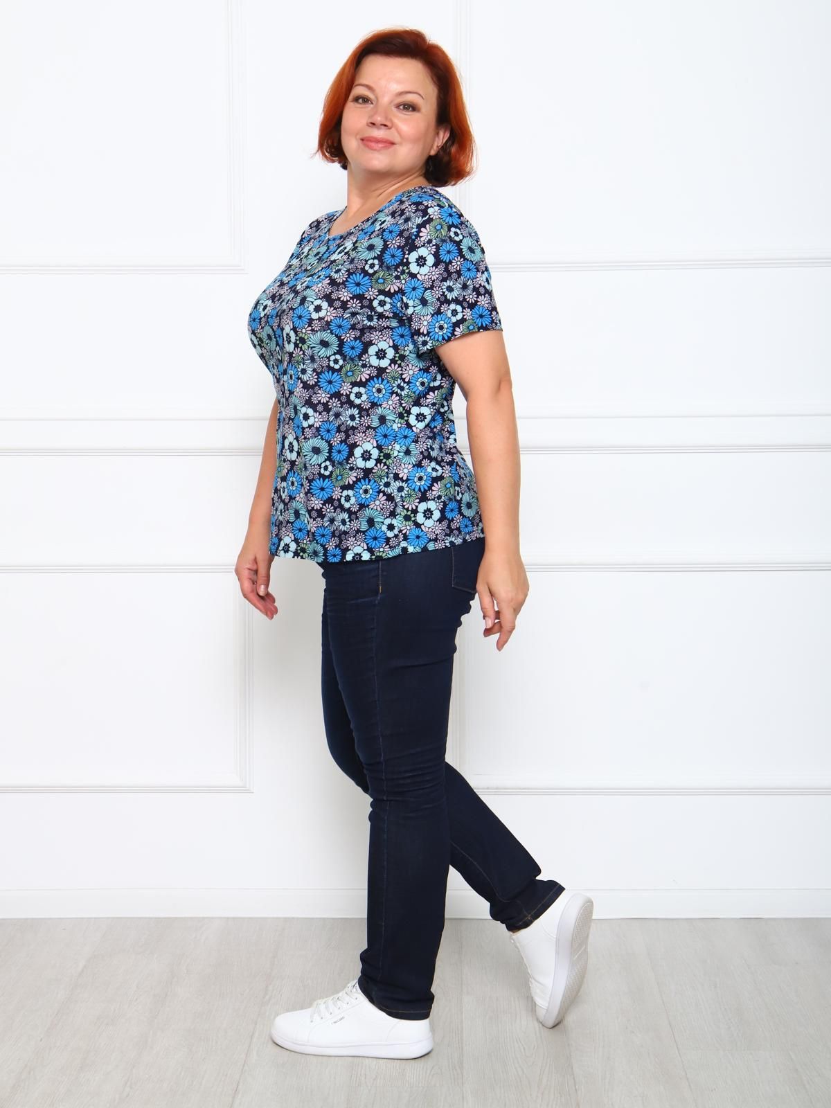 Футболка трикотажная с цветочным принтом Iv-capriz(фото4)