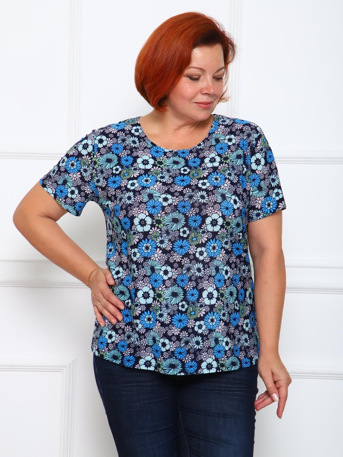 Футболка трикотажная с цветочным принтом Iv-capriz(фото5)