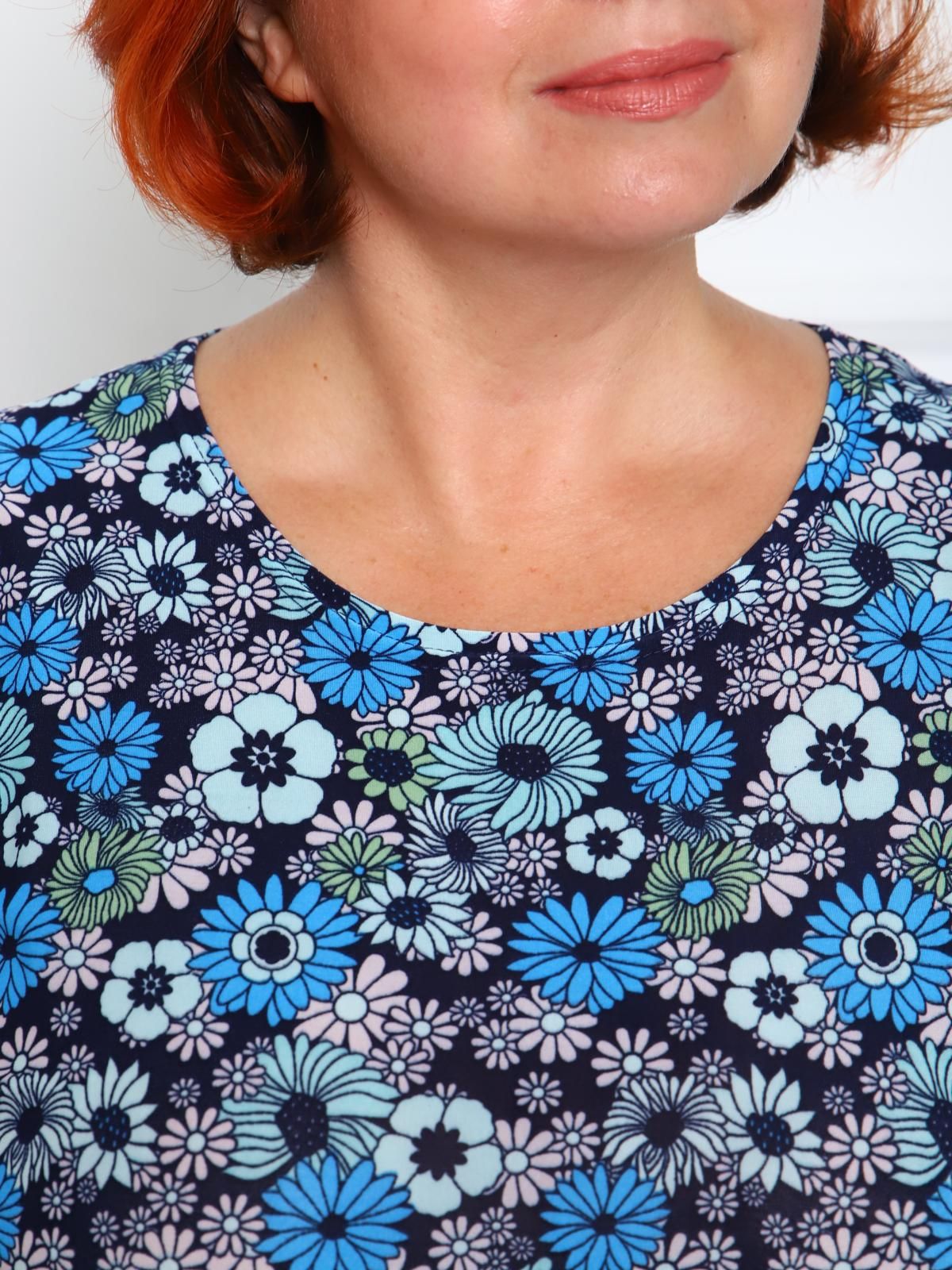 Футболка трикотажная с цветочным принтом Iv-capriz(фото3)