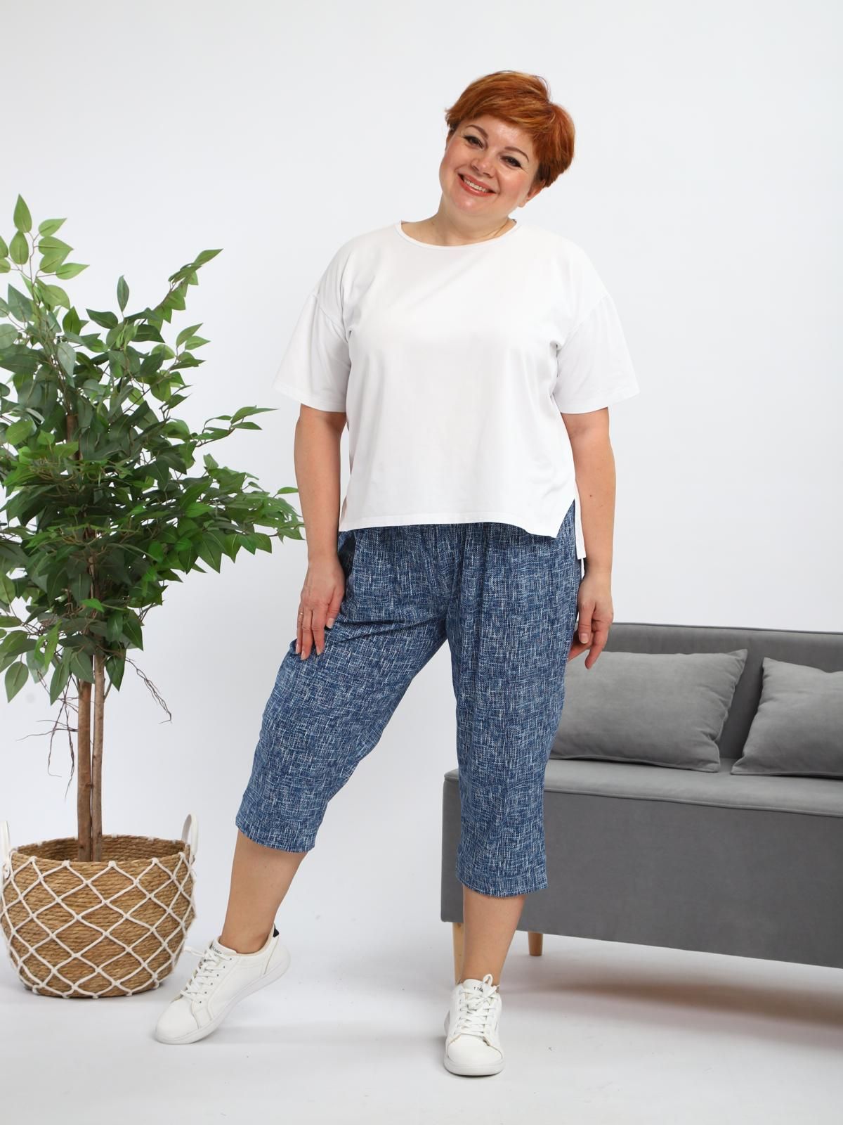 Бриджи синие из хлопка Iv-capriz(фото8)