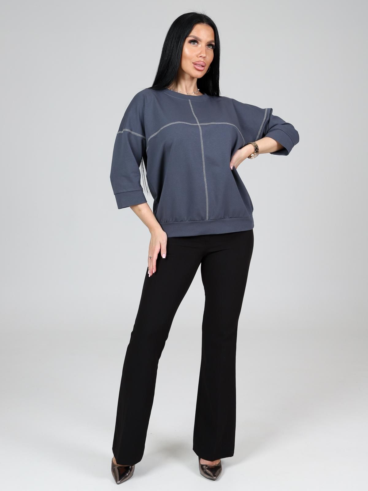 Свитшот тёмно-серый из футера Iv-capriz(фото5)