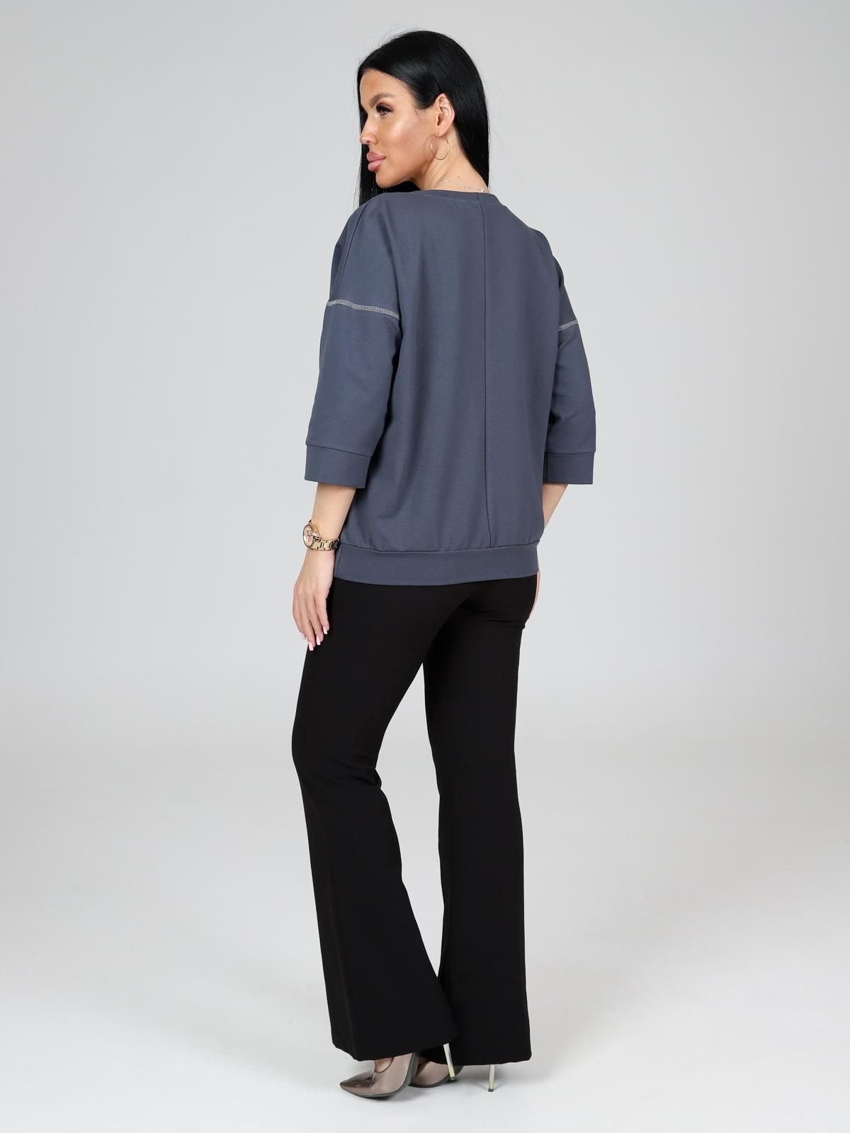 Свитшот тёмно-серый из футера Iv-capriz(фото7)