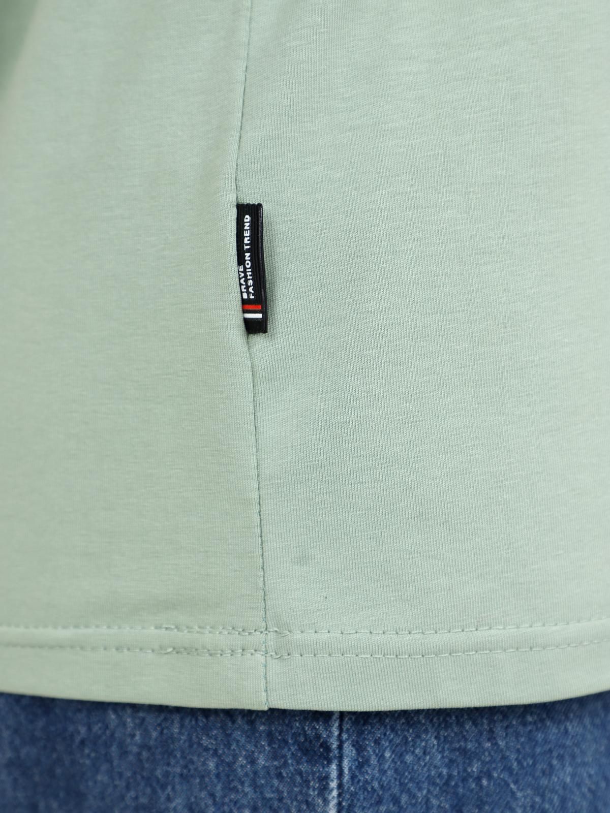 Футболка трикотажная в оливковом цвете Iv-capriz(фото6)