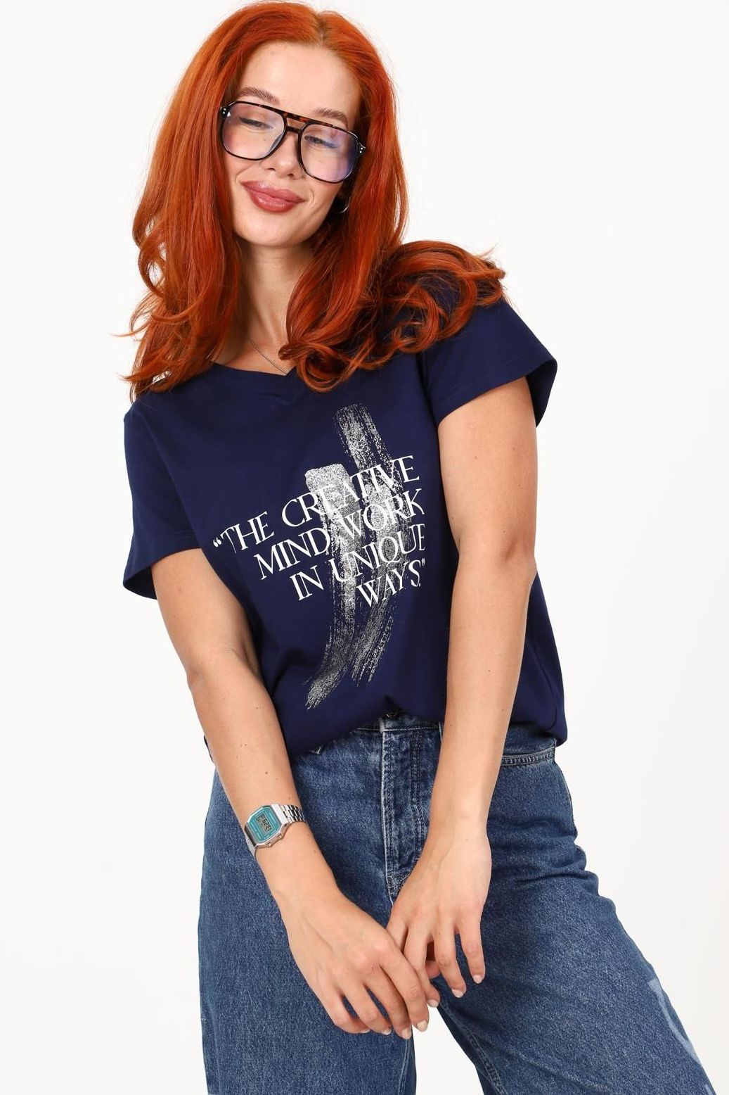 Футболка трикотажная чернильного цвета Iv-capriz