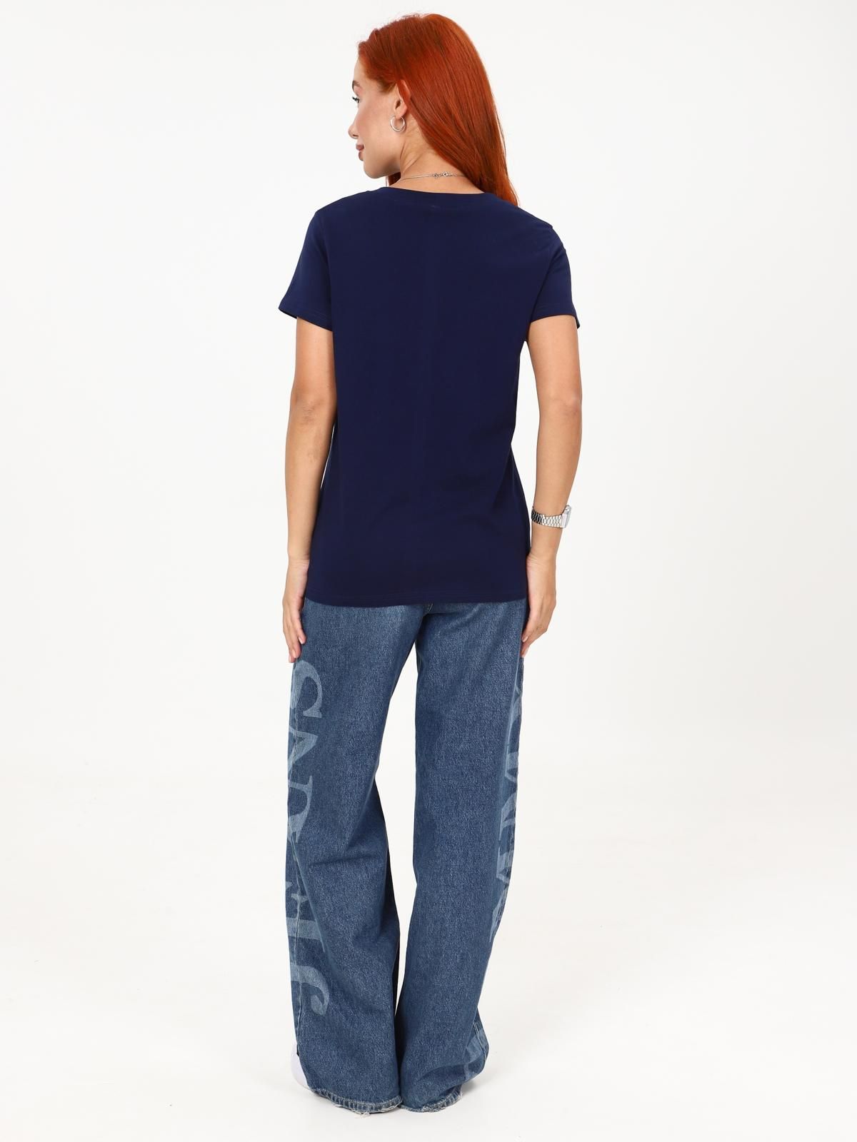 Футболка трикотажная чернильного цвета Iv-capriz(фото7)