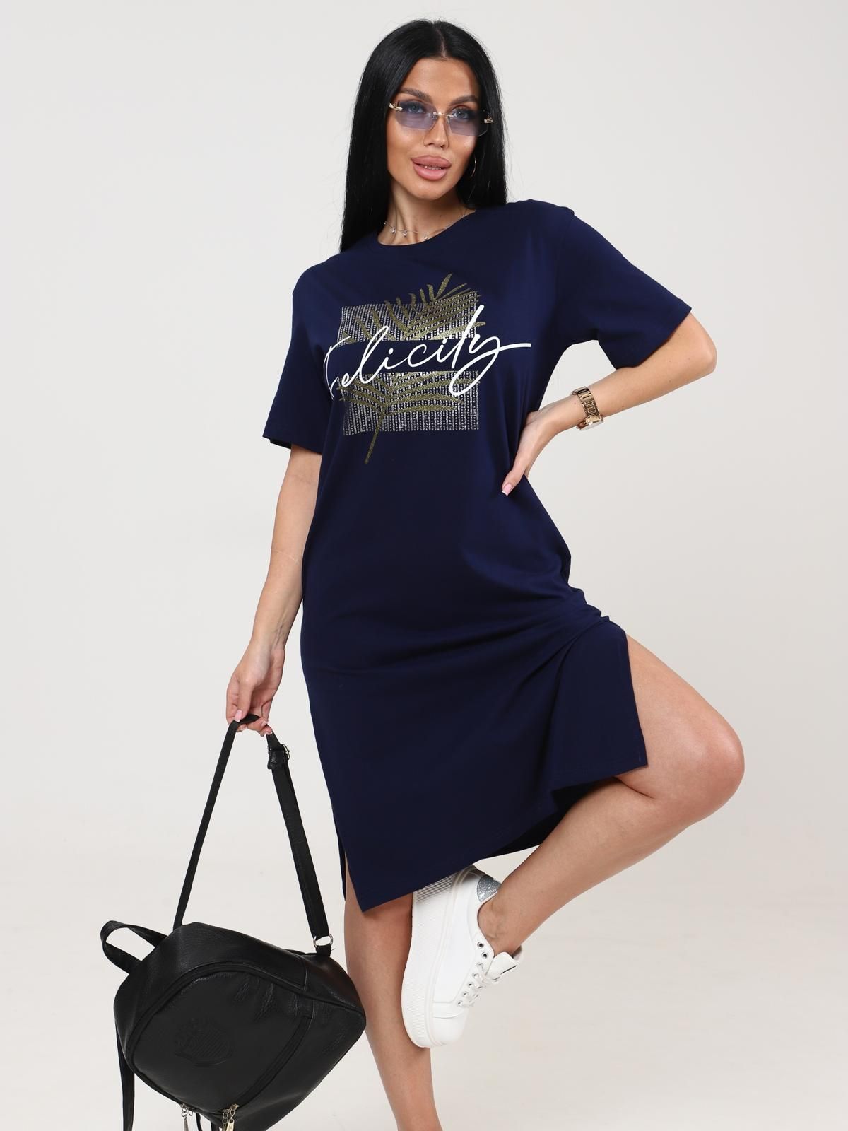 Платье домашнее трикотажное с принтом Iv-capriz(фото4)