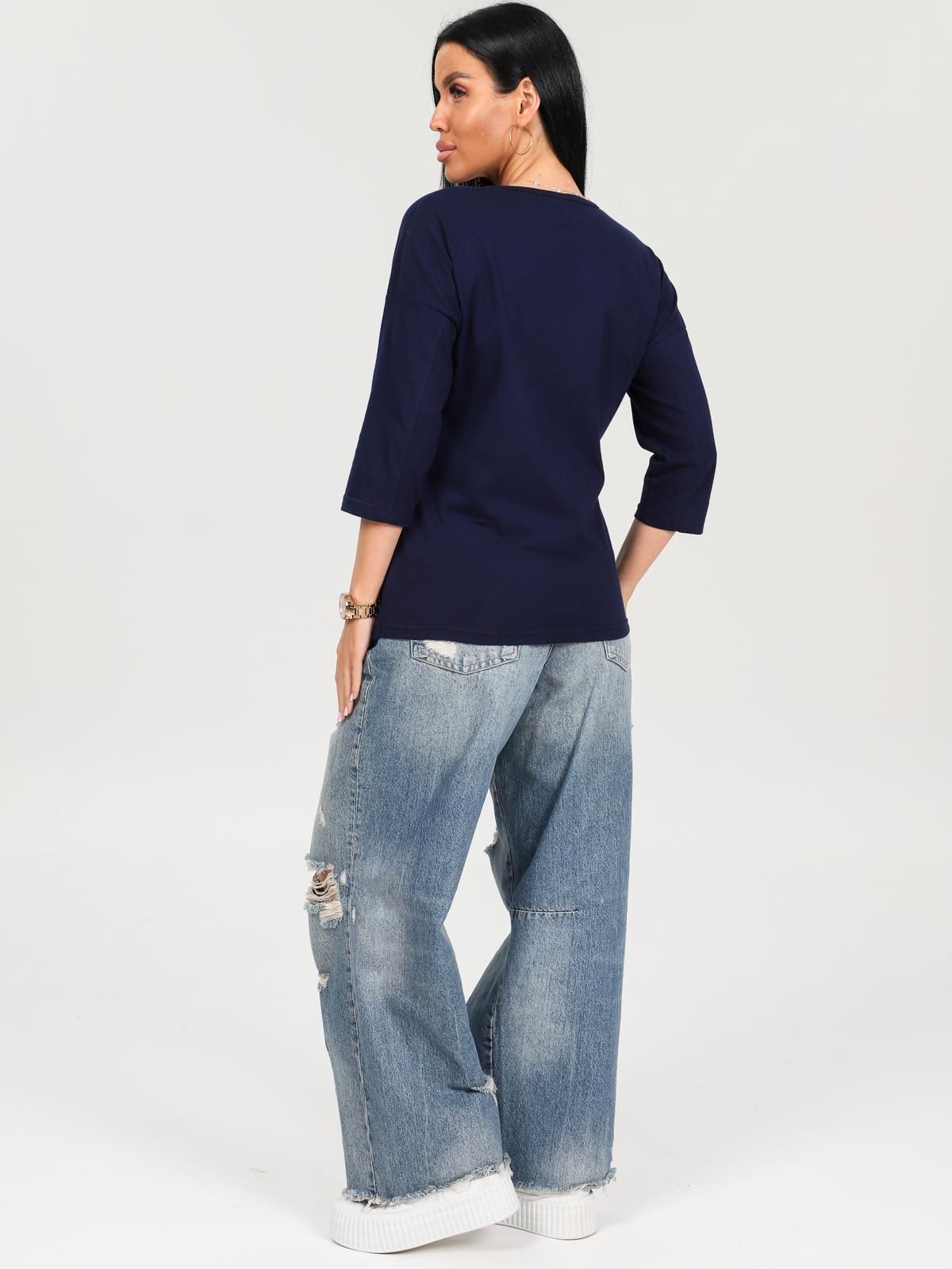 Футболка трикотажная чернильного цвета Iv-capriz(фото7)