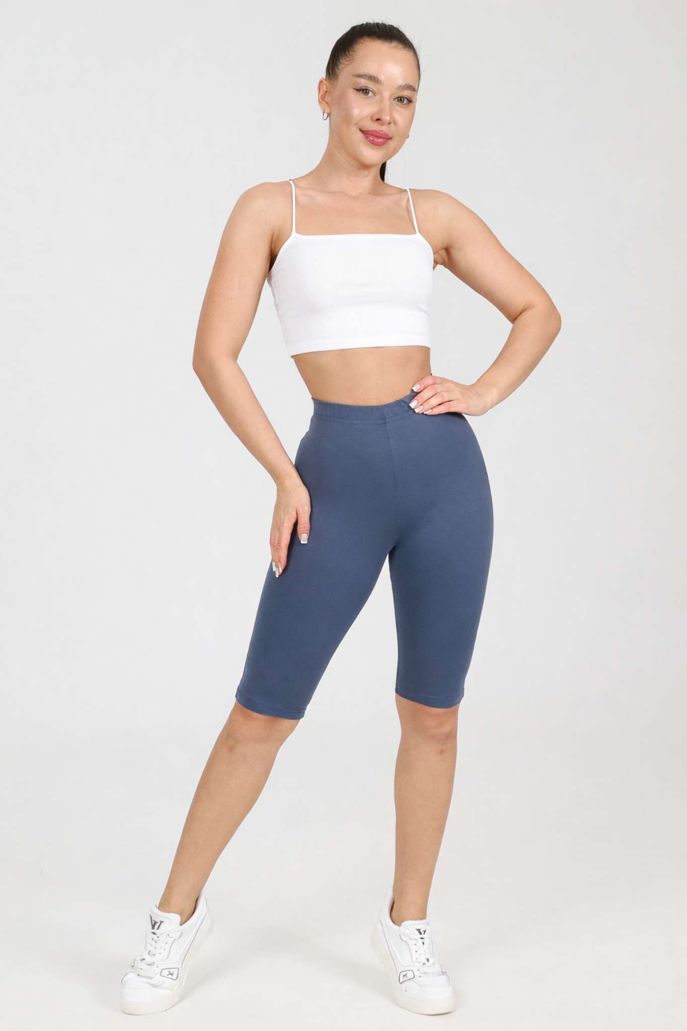 Велосипедки трикотажные серые Iv-capriz(фото3)