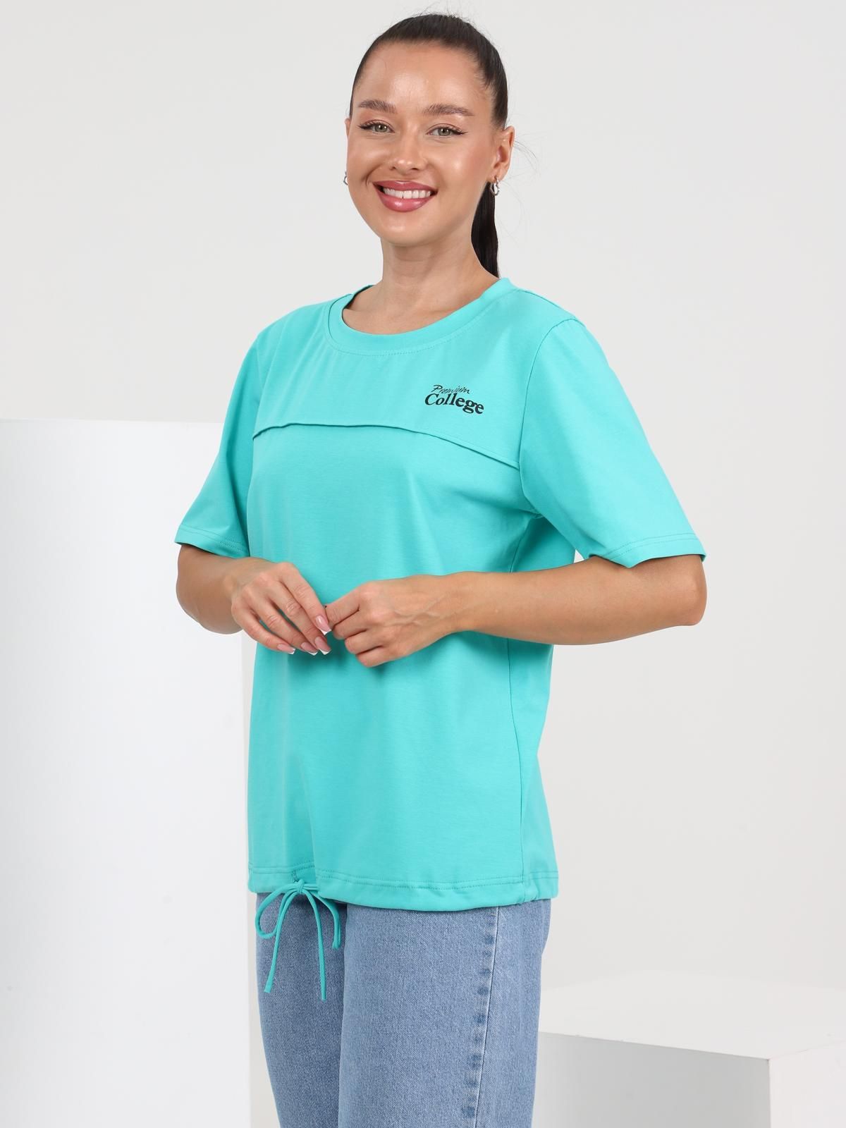 Футболка трикотажная ментолового цвета Iv-capriz(фото3)