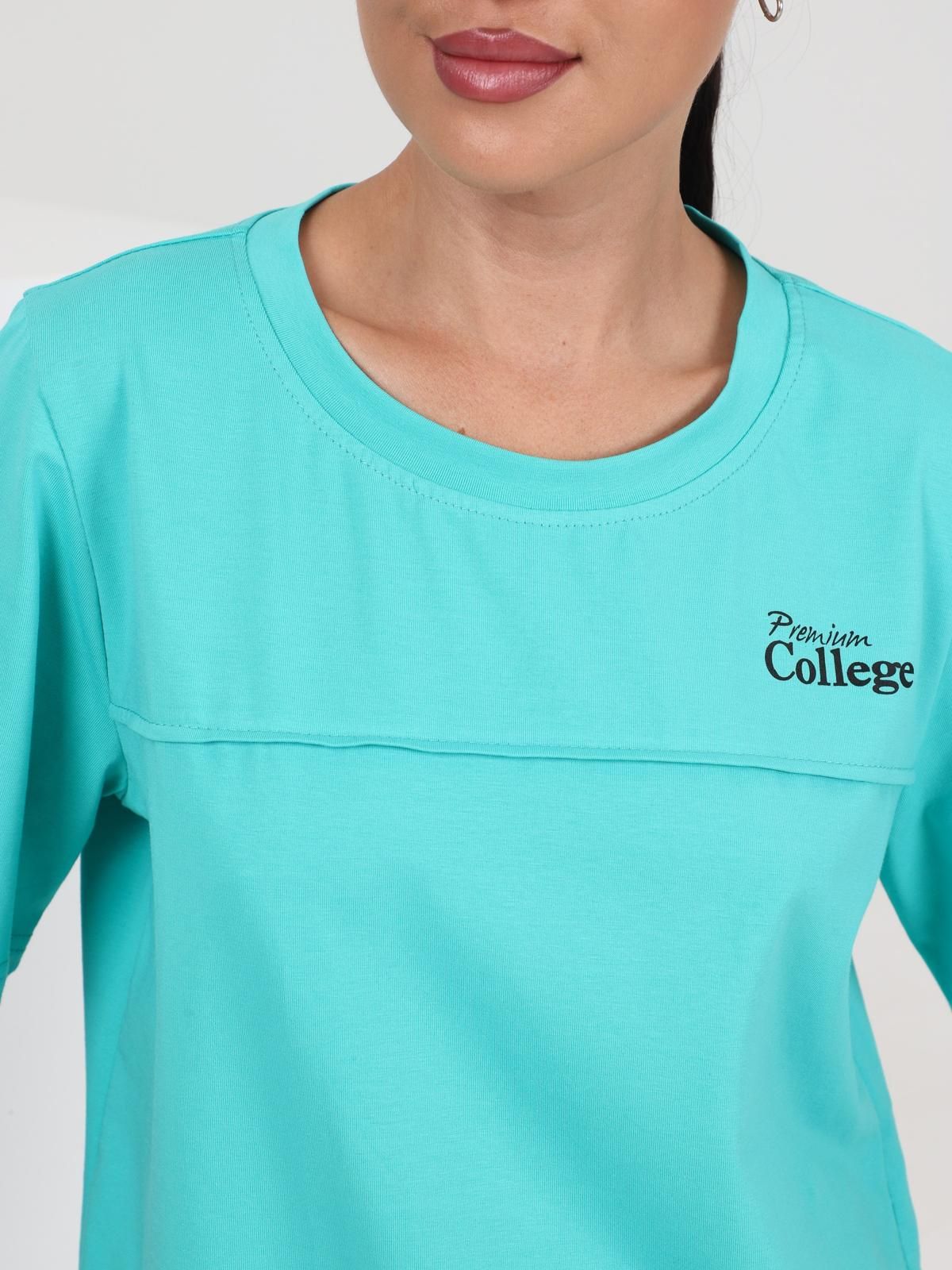 Футболка трикотажная ментолового цвета Iv-capriz(фото4)