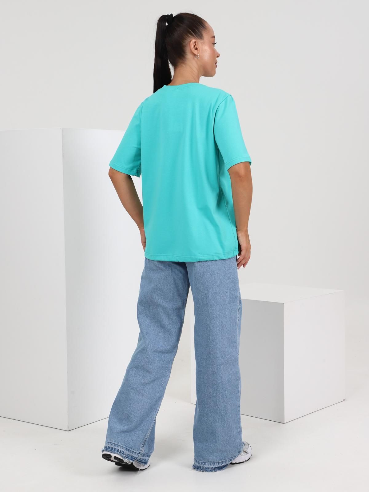 Футболка трикотажная ментолового цвета Iv-capriz(фото8)